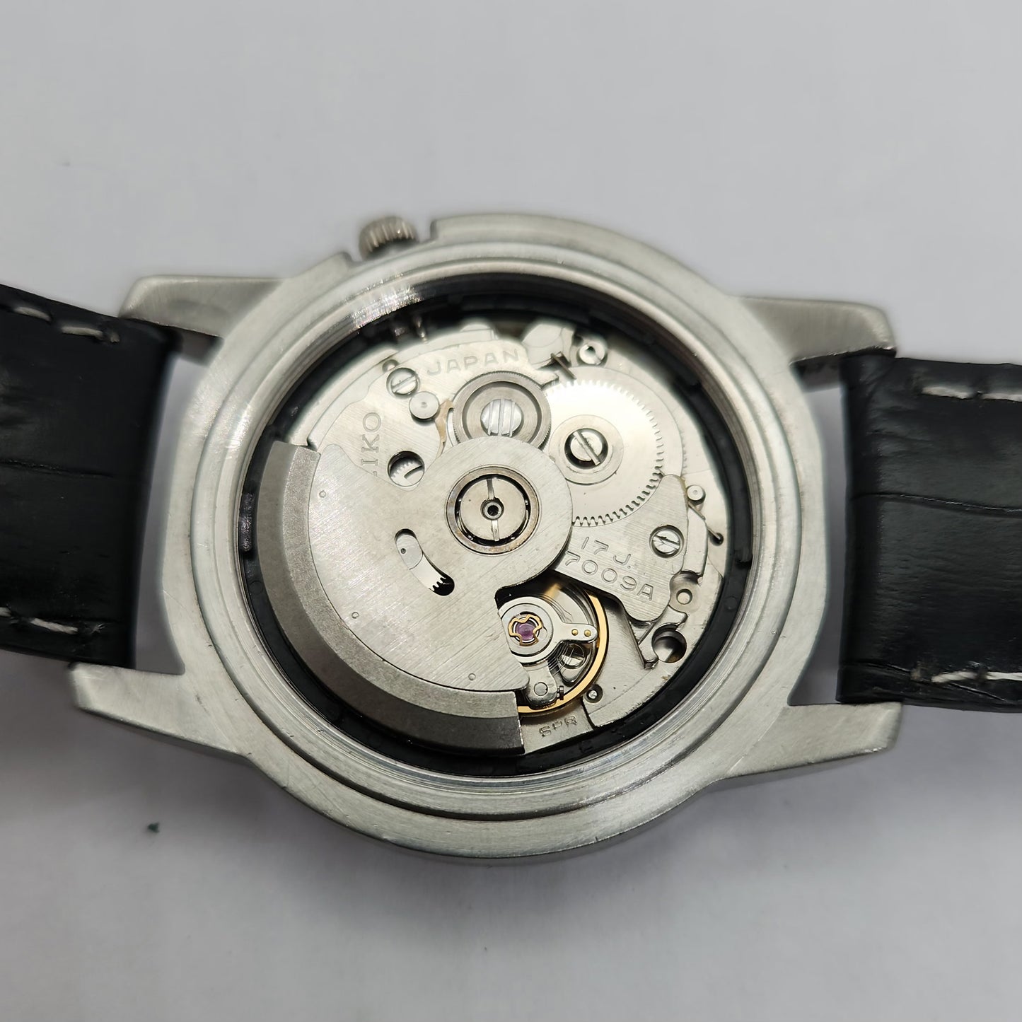 Vintage 1980 Original Seiko 5 Automatic 7009-876A black face 17 Jewels Day-Date Japanese Men's Wrist Watch OG77