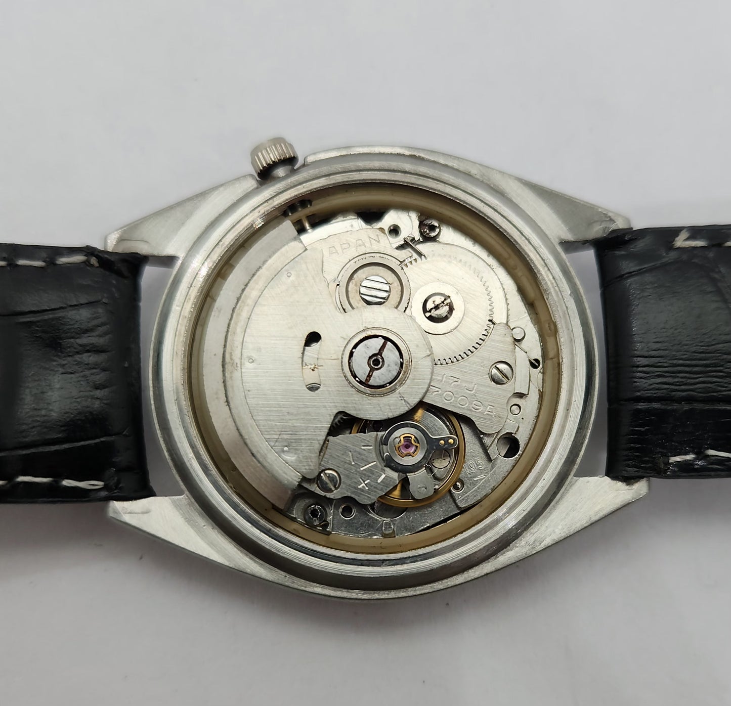 Vintage 1980 Original Seiko 5 Automatic 7009-3040 Black face 17 Jewels Day-Date Japanese Men's Wrist Watch OG94