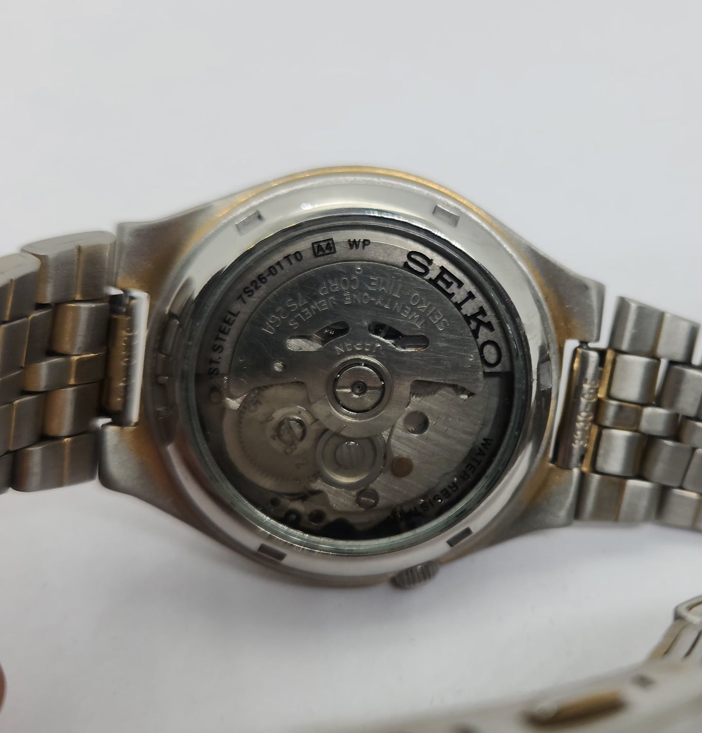 Vintage 1980 Original Seiko 5 Automatic 7s26-01T0 Black face 21 Jewels Day-Date Japanese Men's Wrist Watch OG105