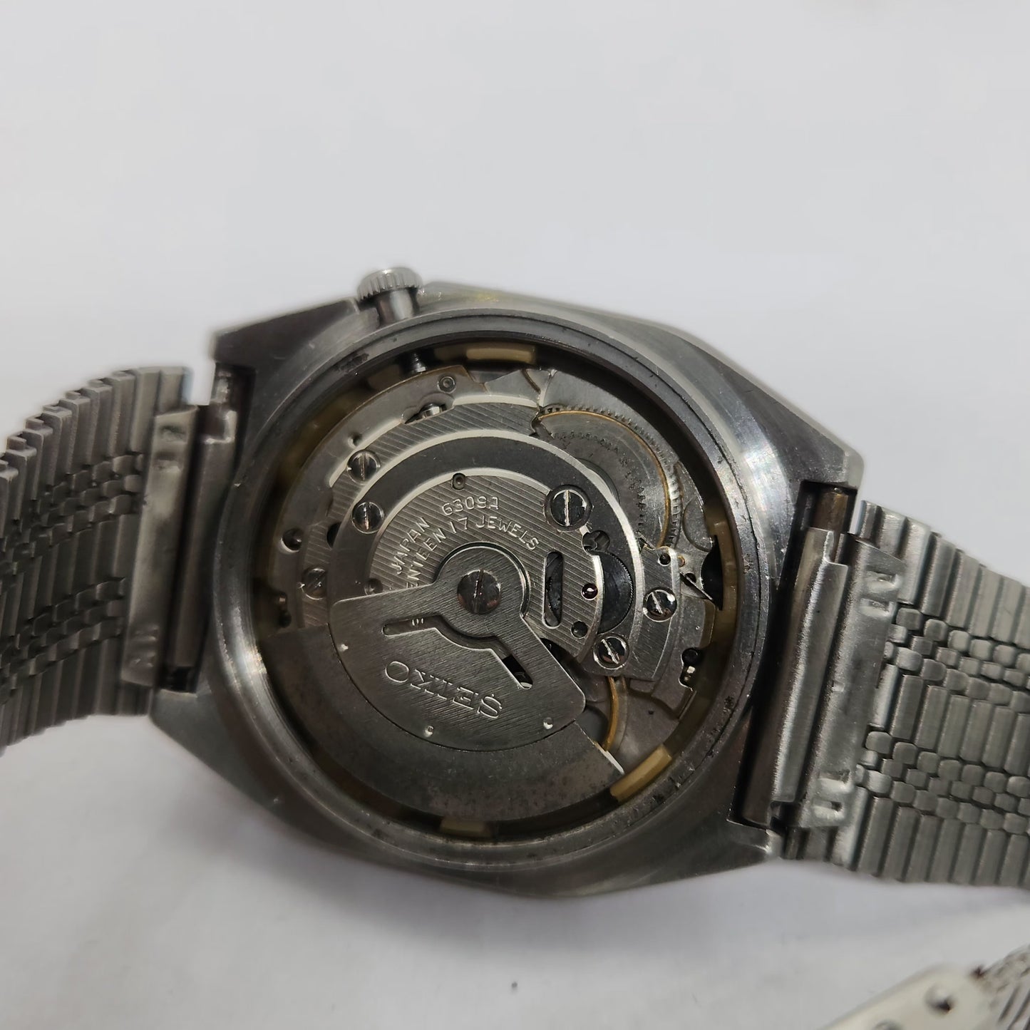 Vintage 1980 Original Seiko 5 Automatic 6309-587A Black face 21 Jewels Day-Date Japanese Men's Wrist Watch OG107