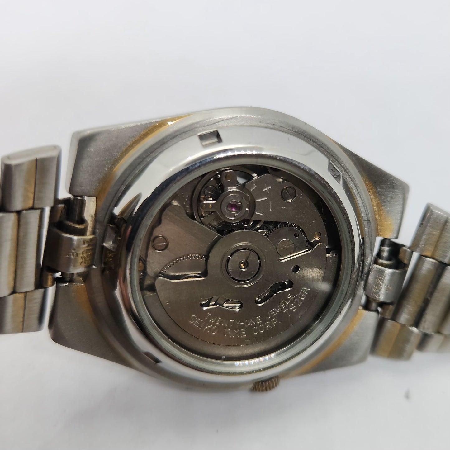 Vintage 1980 Original Seiko 5 Automatic 7S26 Golden face 21 Jewels Day-Date Japanese Men's Wrist Watch OG132
