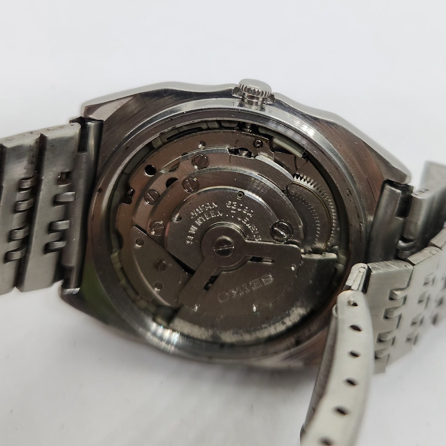 Vintage 1980 Original Seiko 5 Automatic 6309-6070 Black face 17 Jewels Day-Date Japanese Men's Wrist Watch OG135