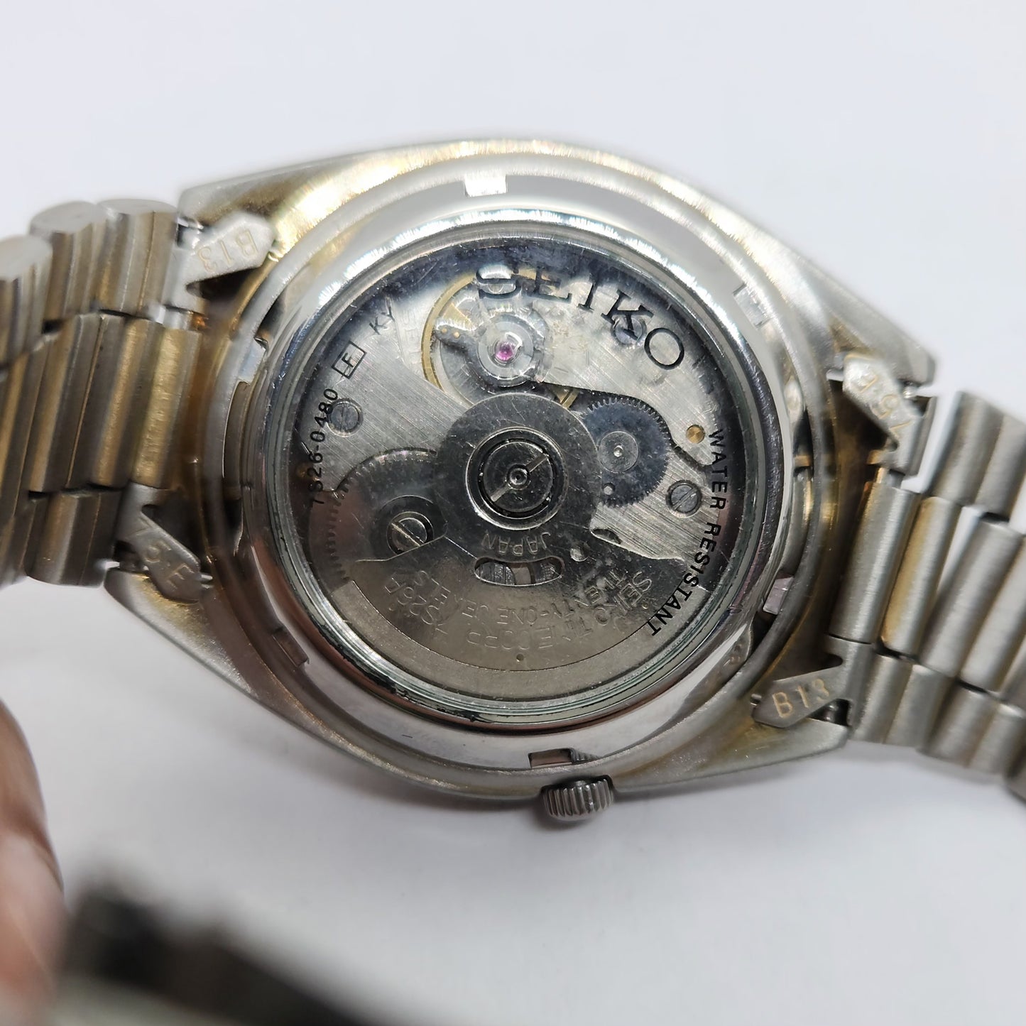 Vintage 1980 Original Seiko 5 Automatic 7s26 Golden face 17 Jewels Day-Date Japanese Men's Wrist Watch OG137
