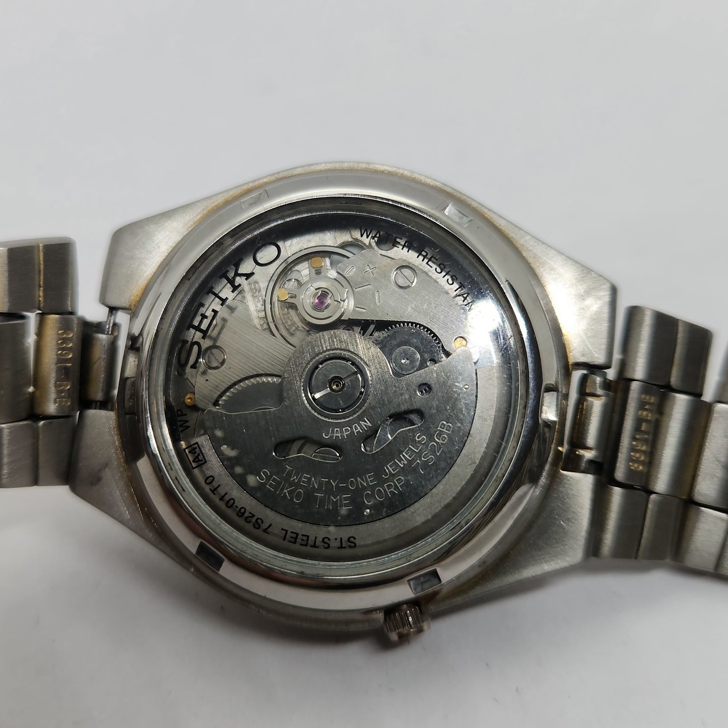Vintage 1980 Original Seiko 5 Automatic 7s26 Golden face 21 Jewels Day-Date Japanese Men's Wrist Watch OG138