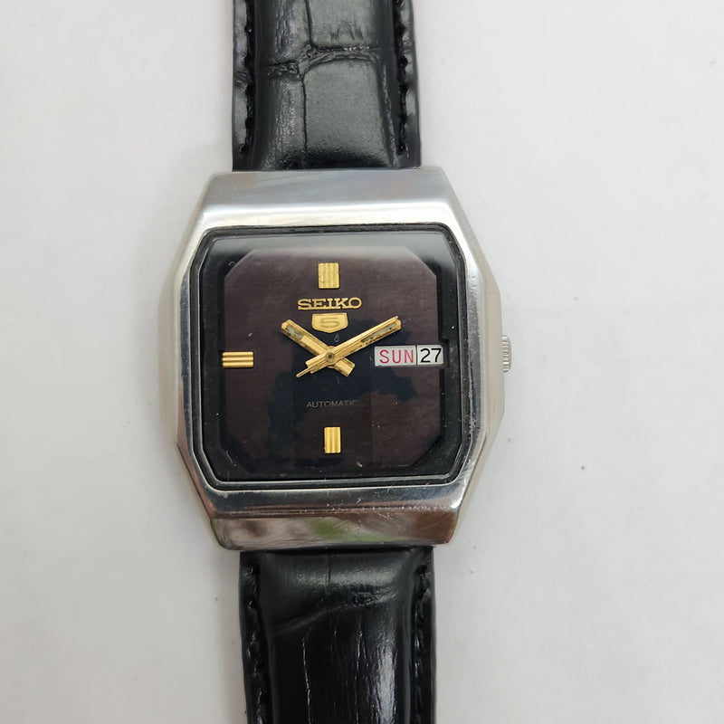 Vintage 1980 Original Seiko 5 Automatic 6349-5270 Brown face 23 Jewels Day-Date Japanese Men's Wrist Watch OG145