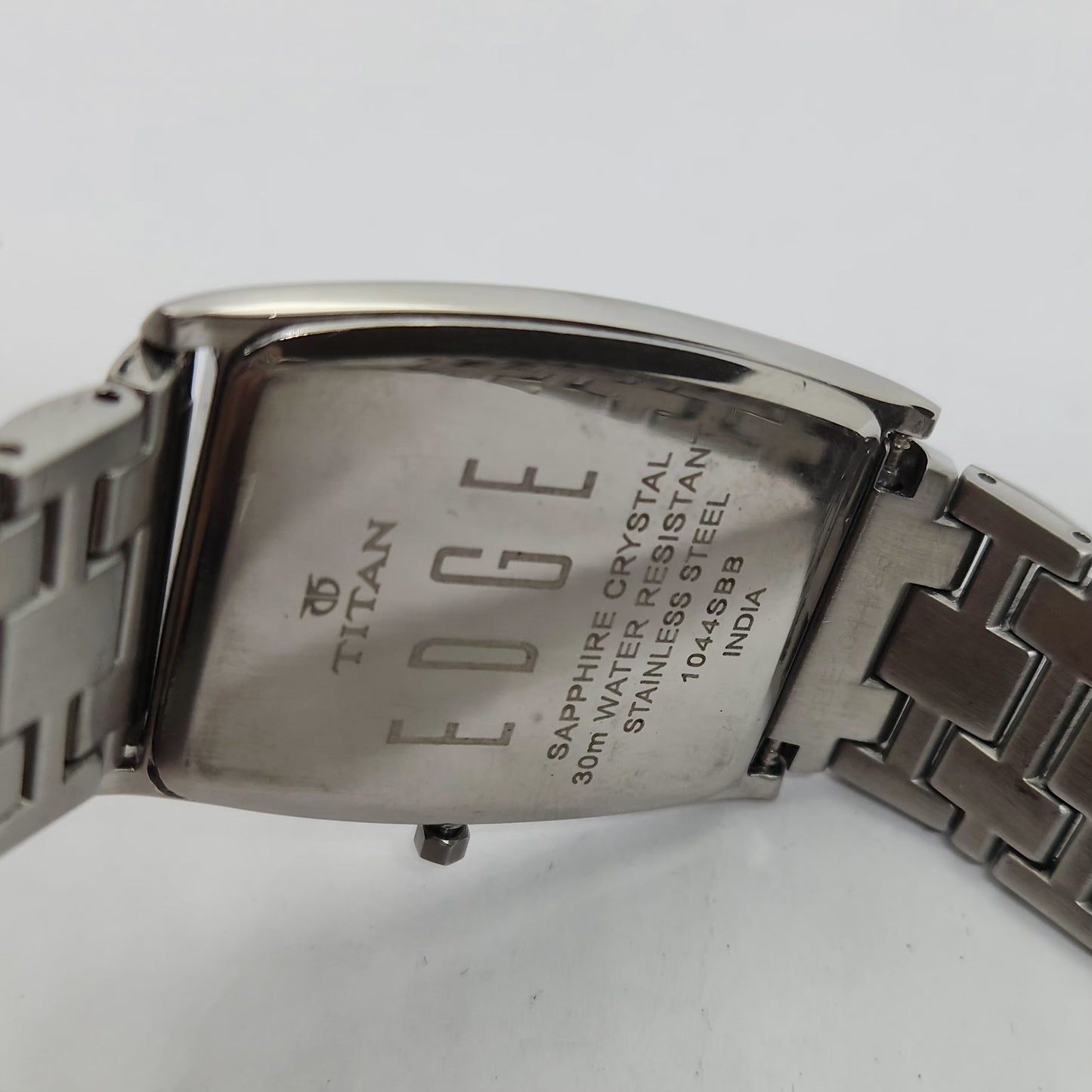 Original TITAN EDGE 1043BBD31 Rectangular Black Face 29MM Case Men's Watch OG164