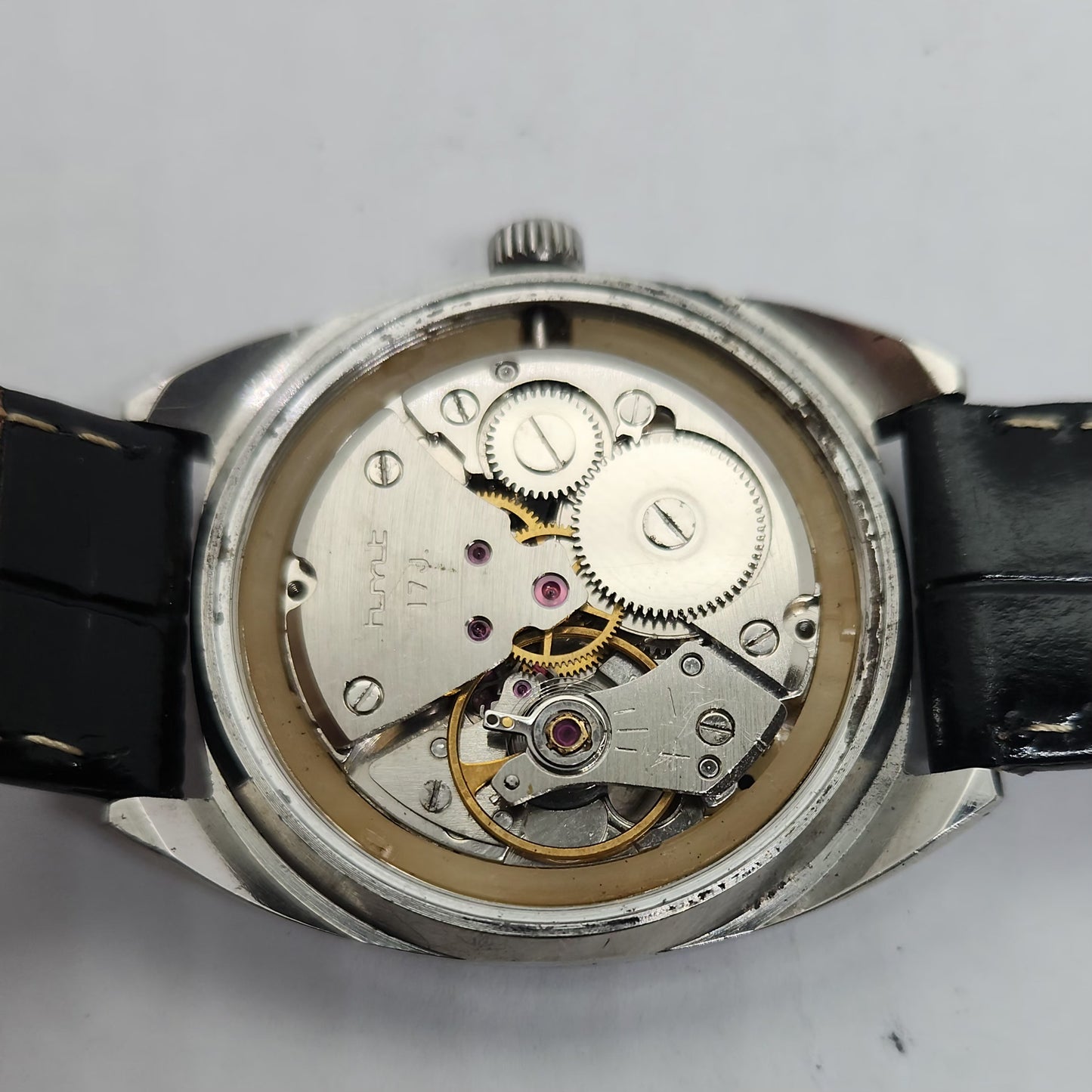 Vintage Original HMT Deepak Hand Winding 17 Jewels Golden Face Men's Wrist Watch OG193