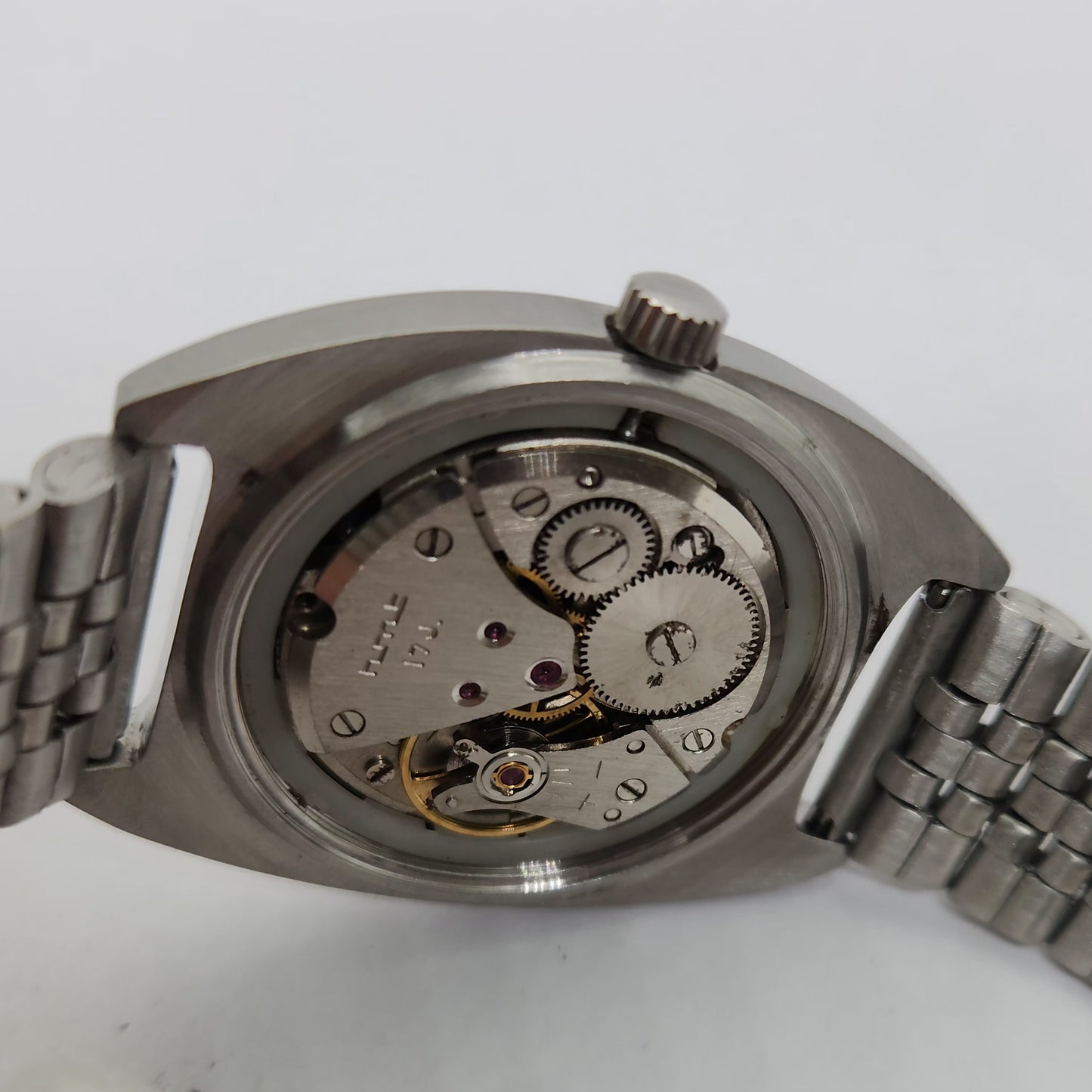 Vintage Original HMT Vijay Hand Winding 17 Jewels Silver Face Jubilee Bracelet Men's Wrist Watch OG207