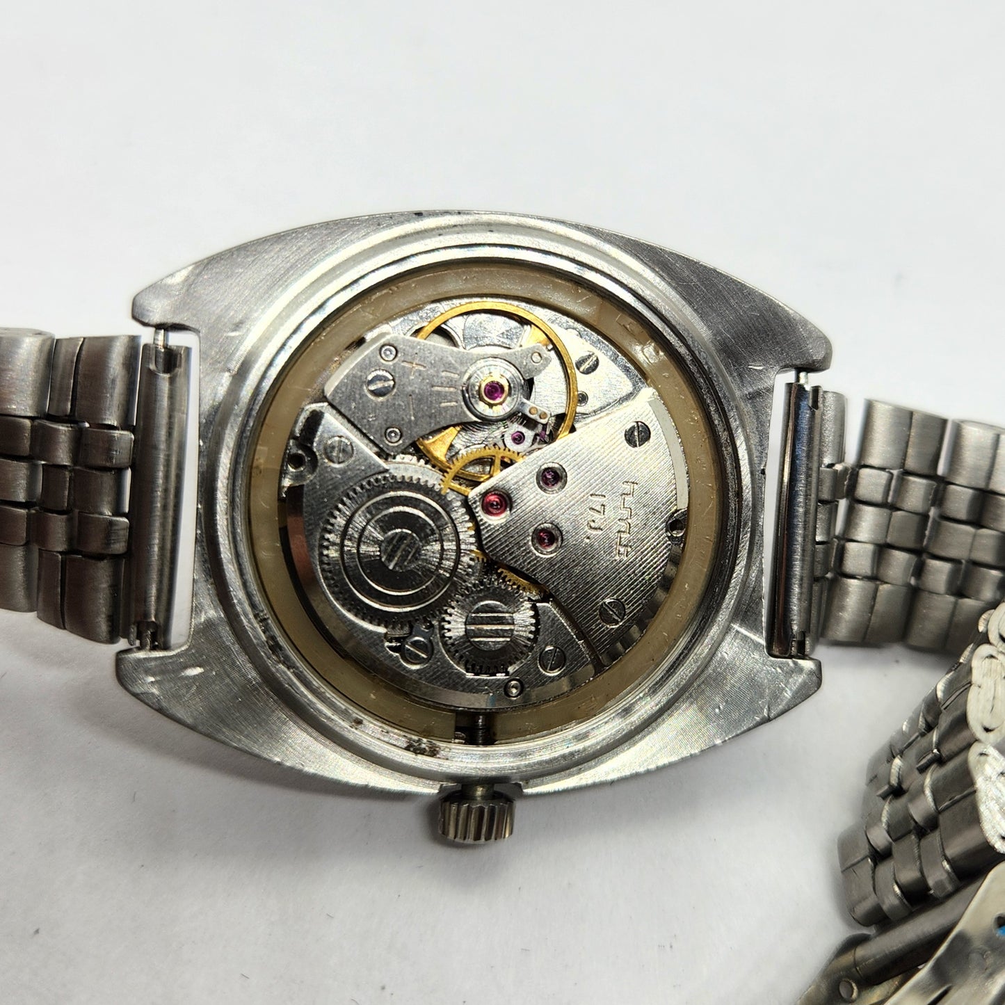 Vintage Original HMT Vijay Hand Winding 17 Jewels Black Face Jubilee Bracelet Men's Wrist Watch OG224