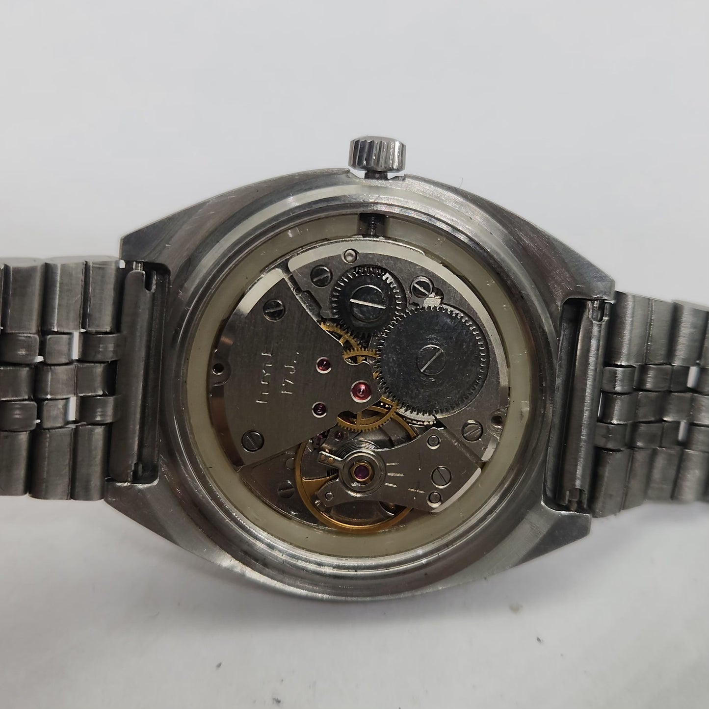 Vintage Original HMT Chirag Hand Winding 17 Jewels Silver Face Jubilee Bracelet Men's Wrist Watch OG231