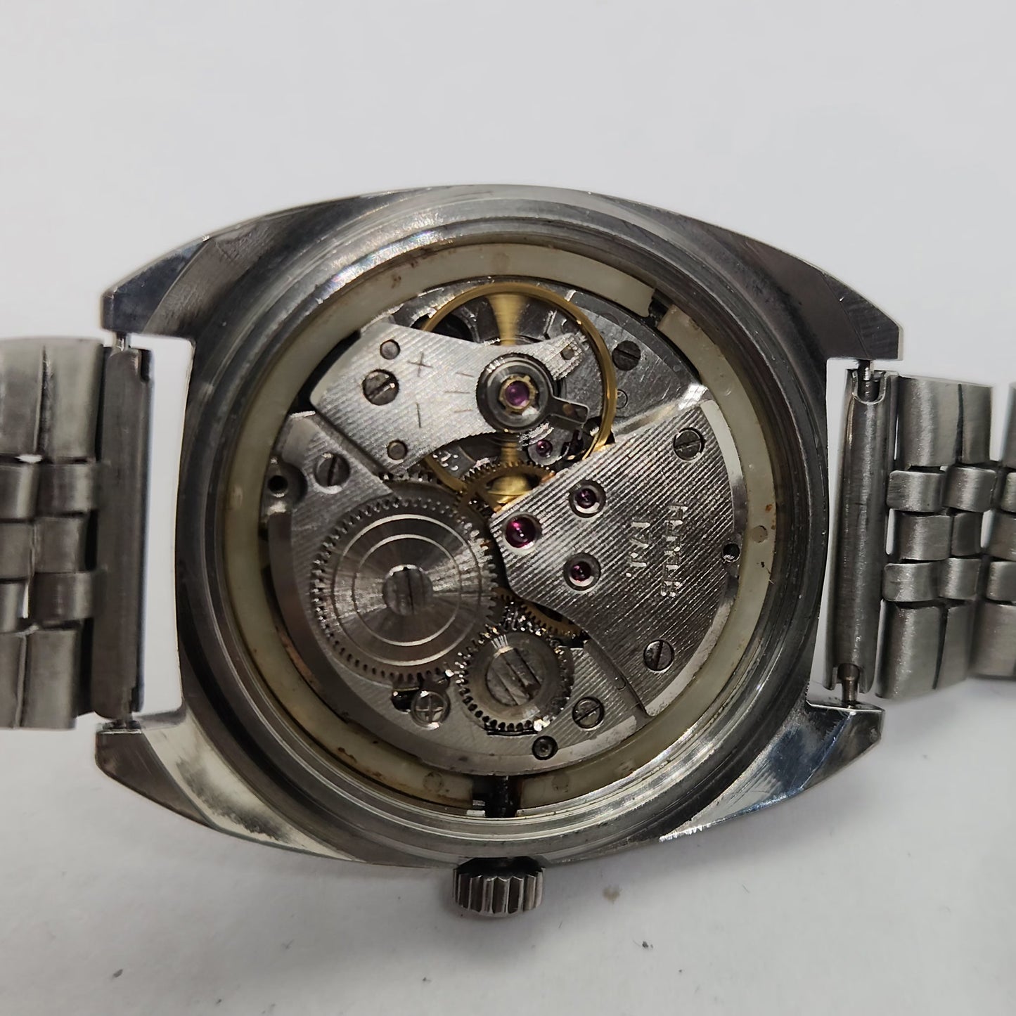 Vintage Original HMT Avinash Hand Winding 17 Jewels Black Face Jubilee Bracelet Men's Wrist Watch OG240