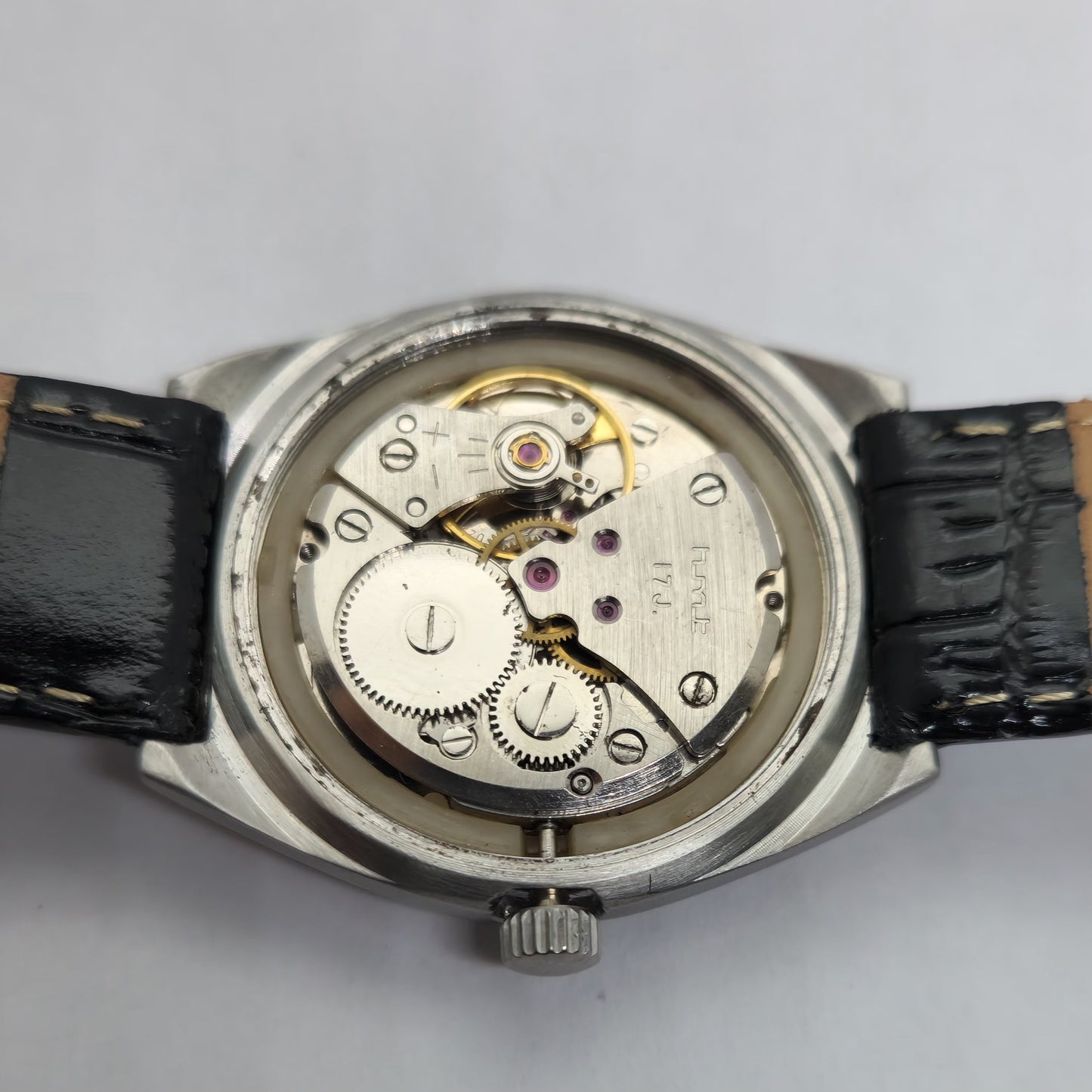 Vintage Original HMT Chirag Hand Winding 17 Jewels Grey Face Men's Wrist Watch OG241