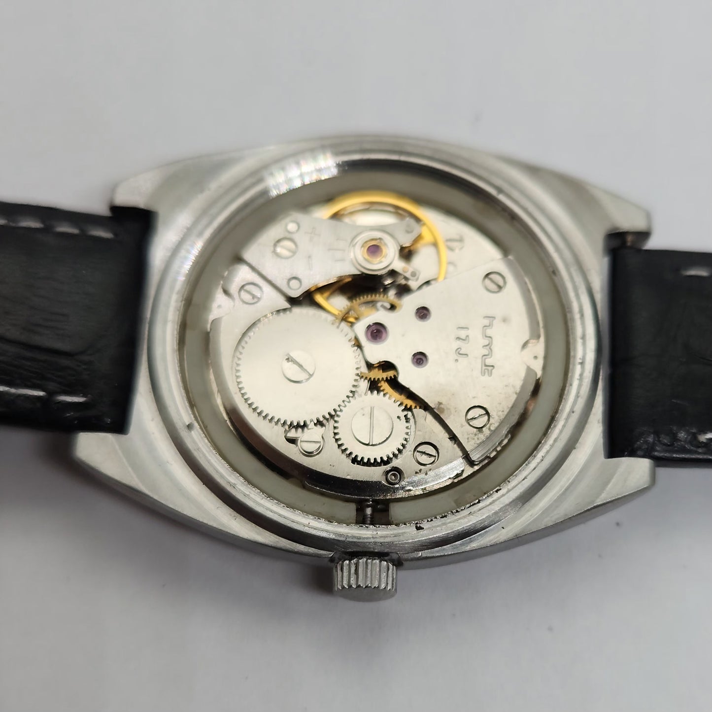 Vintage Original HMT Avinash Hand Winding 17 Jewels Silver Face Men's Wrist Watch OG248