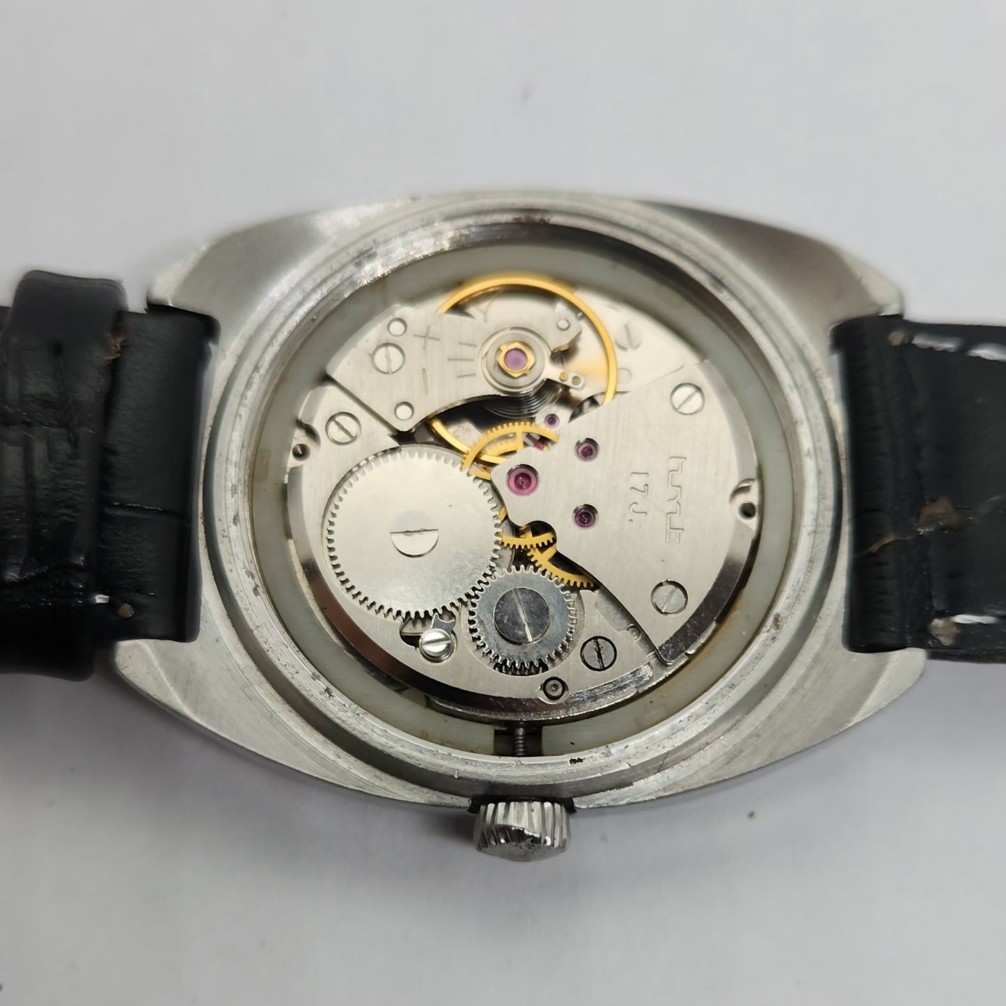 Vintage Original HMT Kohinoor Hand Winding 17 Jewels White Face Men's Wrist Watch OG256