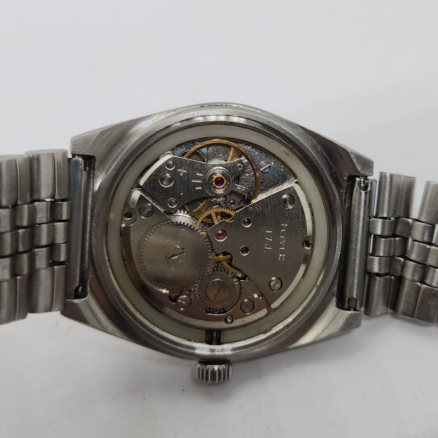 Vintage Original HMT Chirag Hand Winding 17 Jewels Brown Face Men's Wrist Watch OG289