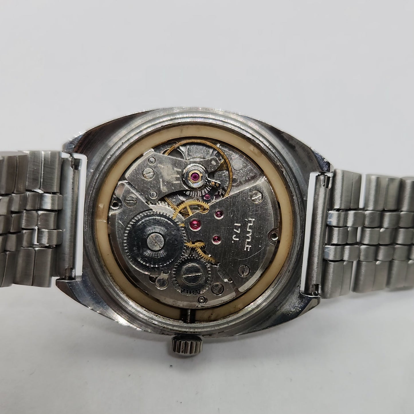 Vintage Original HMT Avinash Hand Winding 17 Jewels Bluye Face Men's Wrist Watch OG294