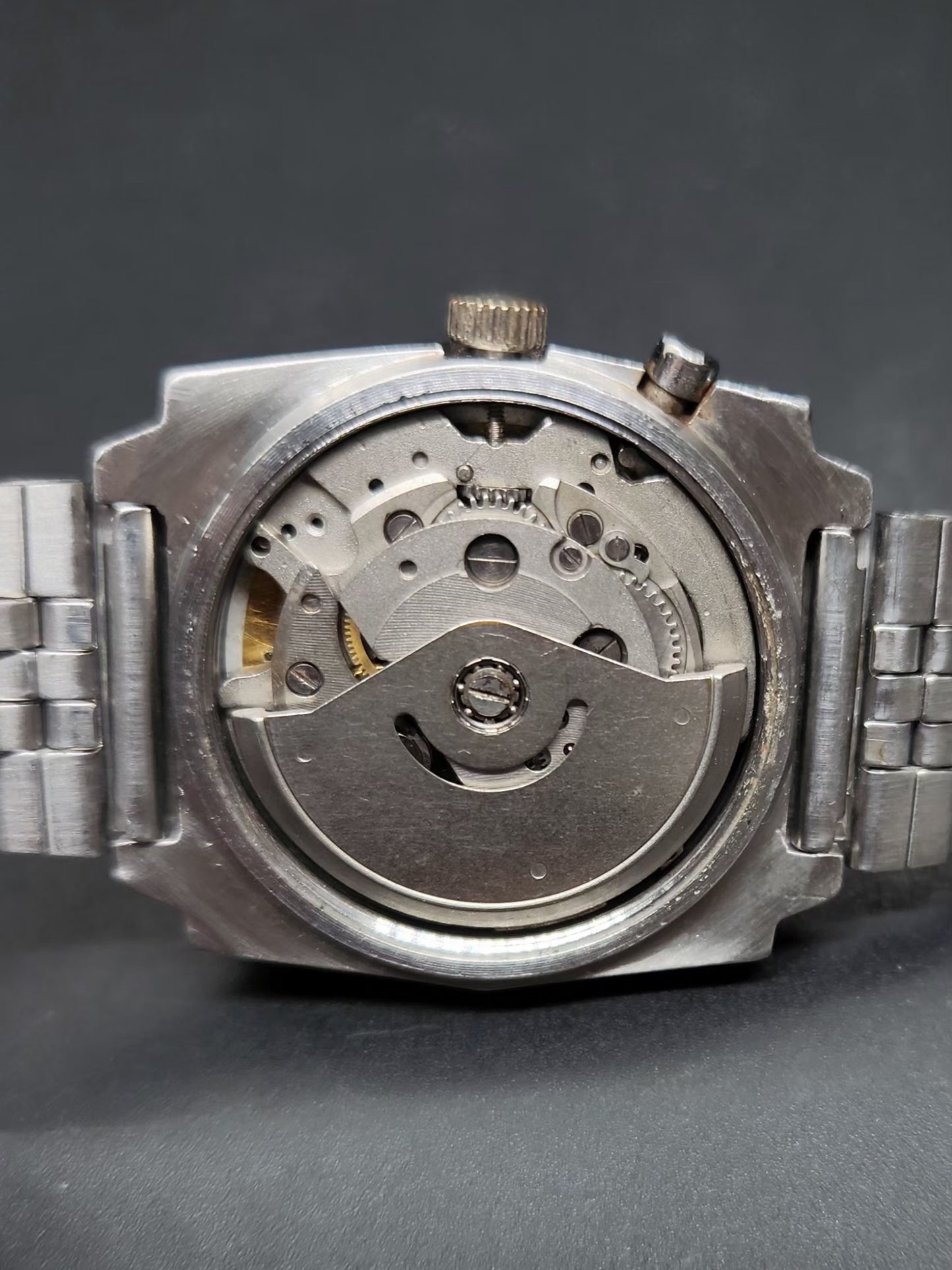 Vintage Ricoh R31 Automatic Blue Face New Bracelet 21 Jewels Day-Date Men's Wrist Watch AS04