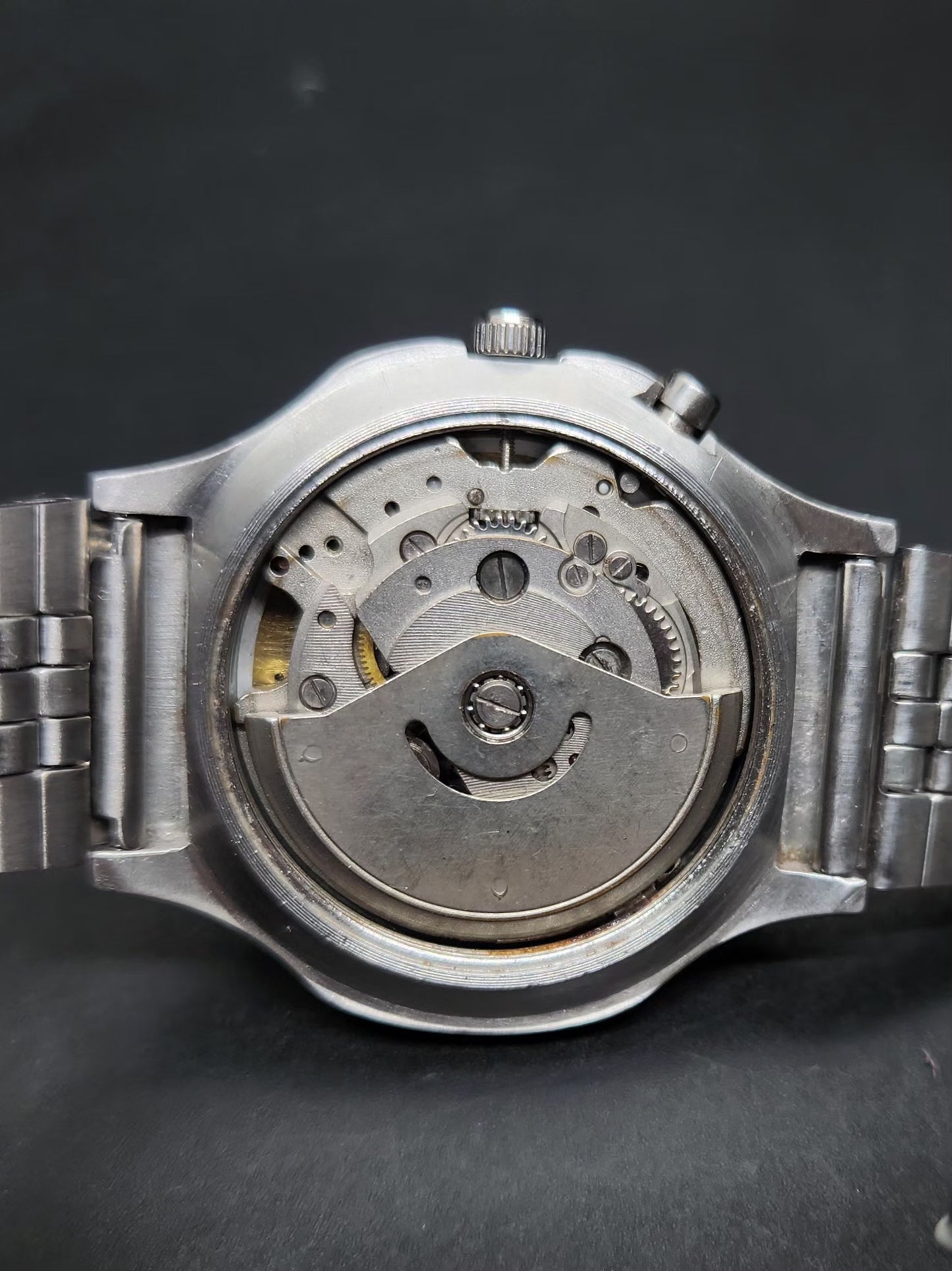 Vintage Ricoh R31 Automatic Black Face New Bracelet 21 Jewels Day-Date Men's Wrist Watch AS06