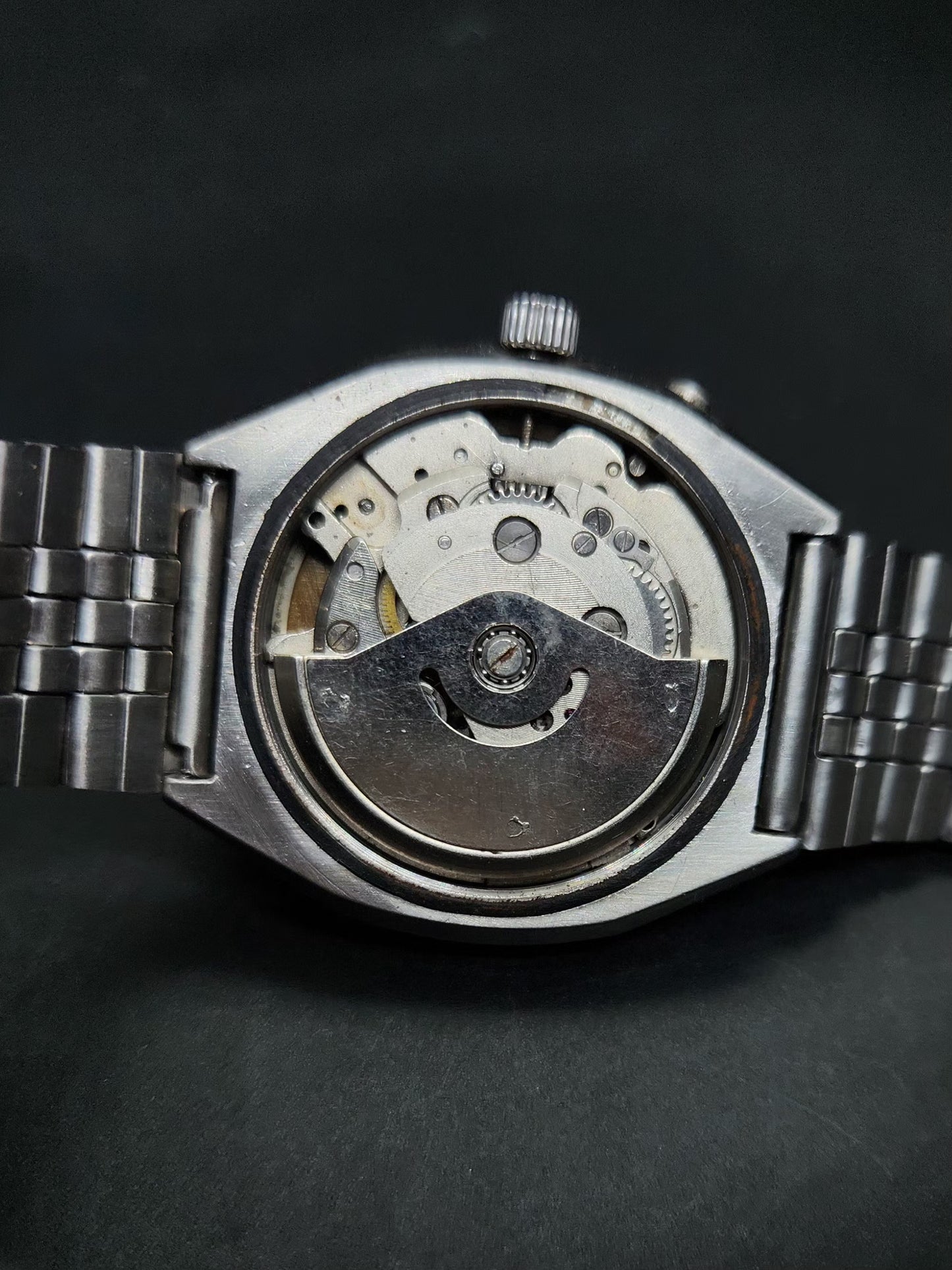 Vintage Ricoh R31 Automatic Yellow Face New Bracelet 21 Jewels Day-Date Men's Wrist Watch AS09