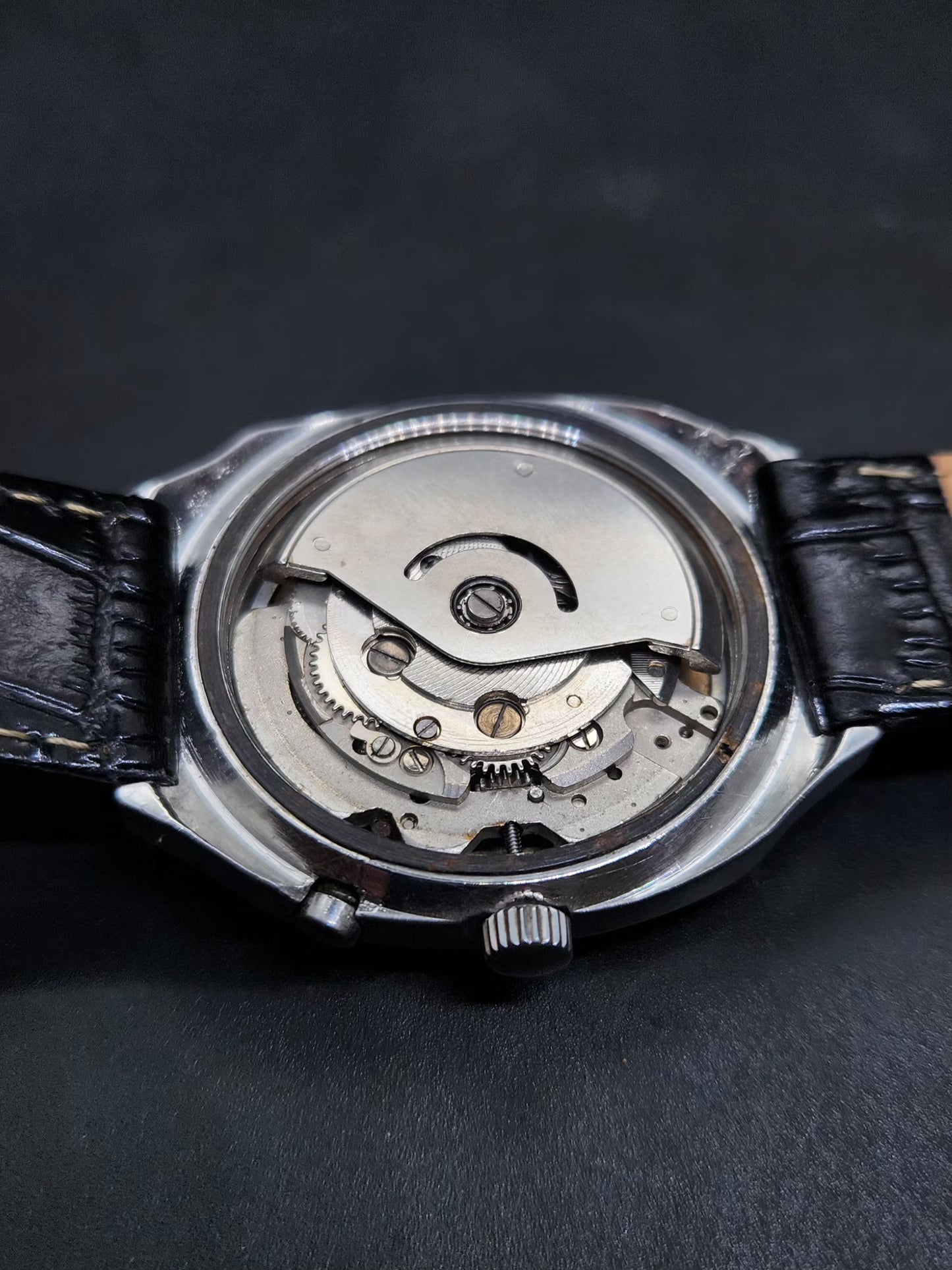 Vintage Ricoh R31 Automatic Gold Face New Strap 21 Jewels Day-Date Men's Wrist Watch AS24