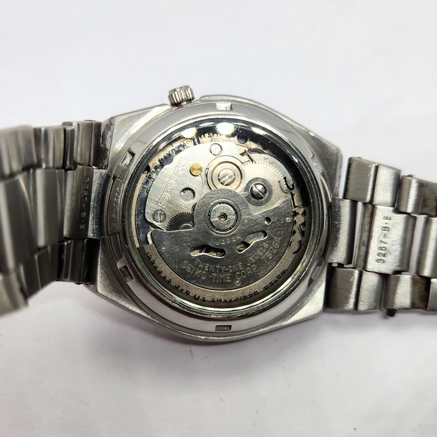Vintage 1980 Original Seiko 5 Automatic 7S26 Blue face 21 Jewels Day-Date Japanese Men's Wrist Watch OG209