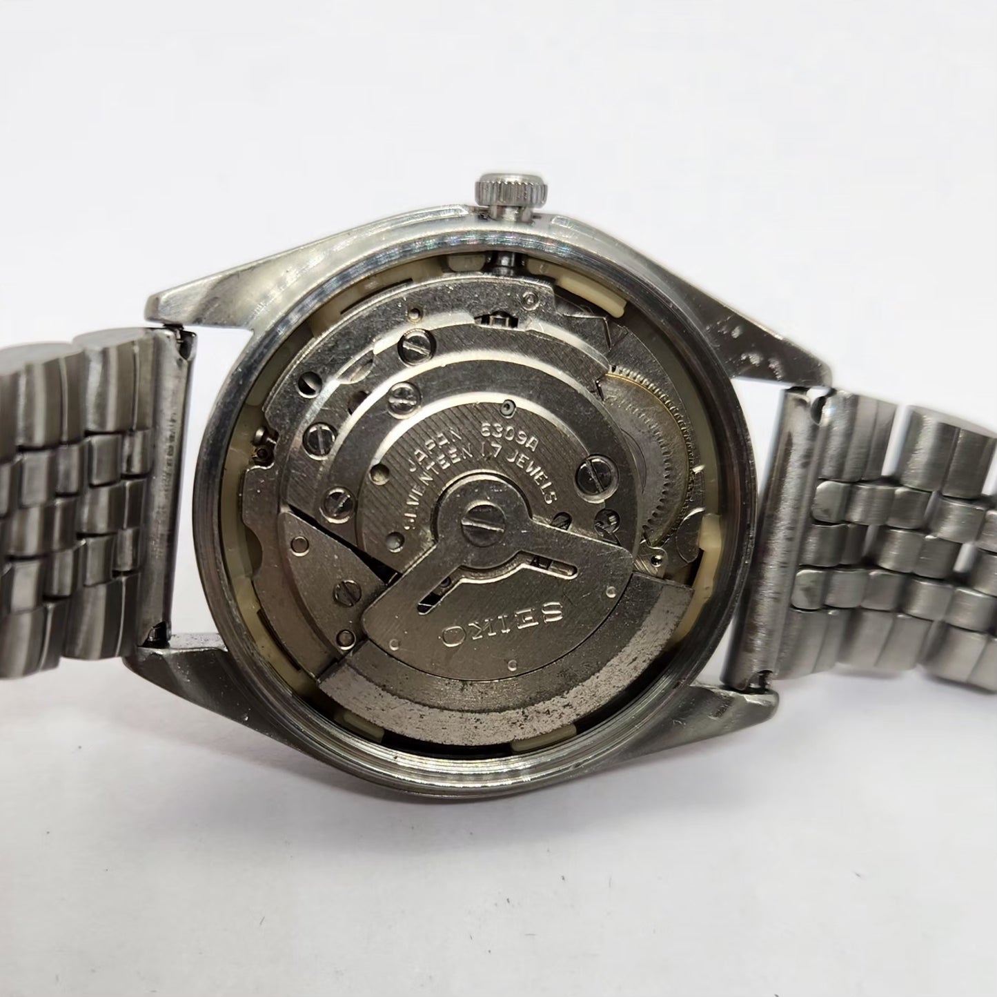 Vintage 1977 Original Seiko 5 Automatic 6309-6240 Black face 17 Jewels Day-Date Japanese Men's Wrist Watch OG222
