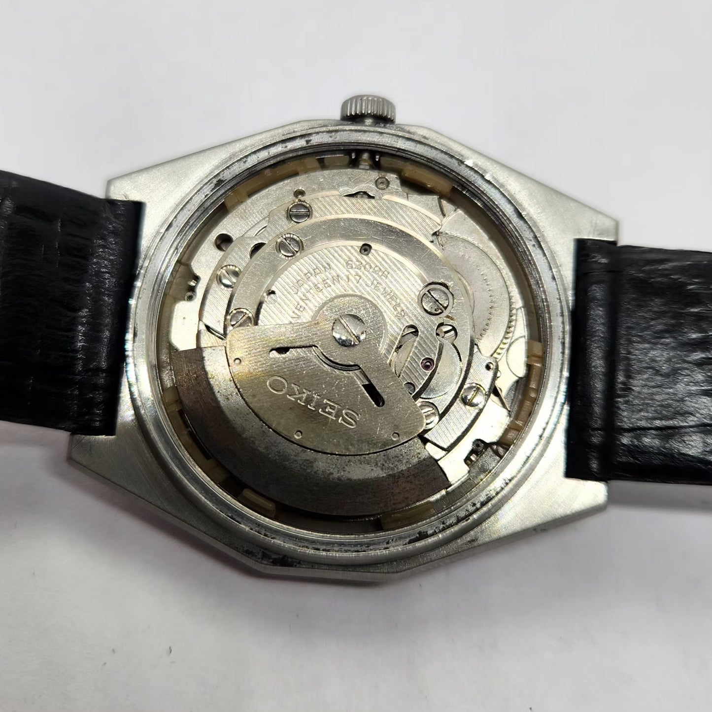 Vintage 1984 Original Seiko 5 Automatic 6309-8820 Black face 17 Jewels Day-Date Japanese Men's Wrist Watch OG264