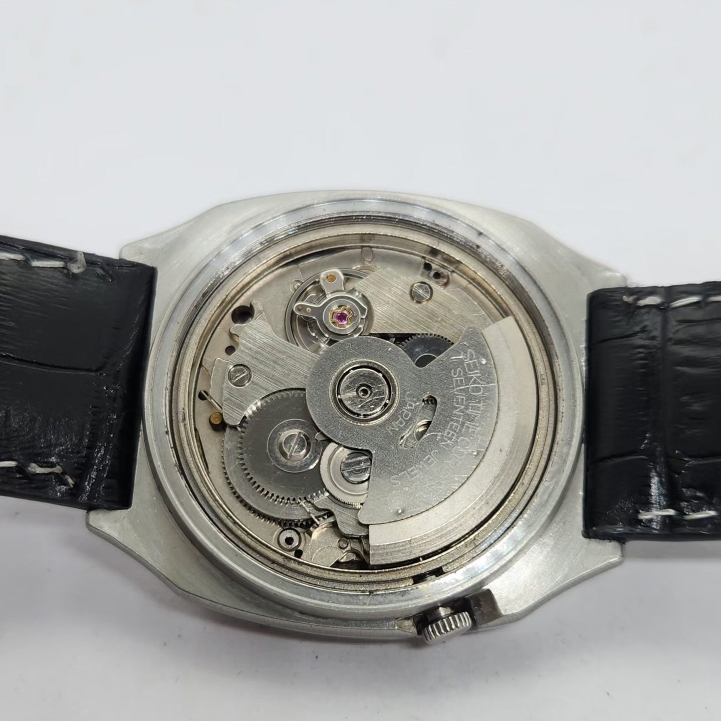 Vintage 1979 Original Seiko 5 Automatic 7009-5140 Black face 17 Jewels Day-Date Japanese Men's Wrist Watch OG286