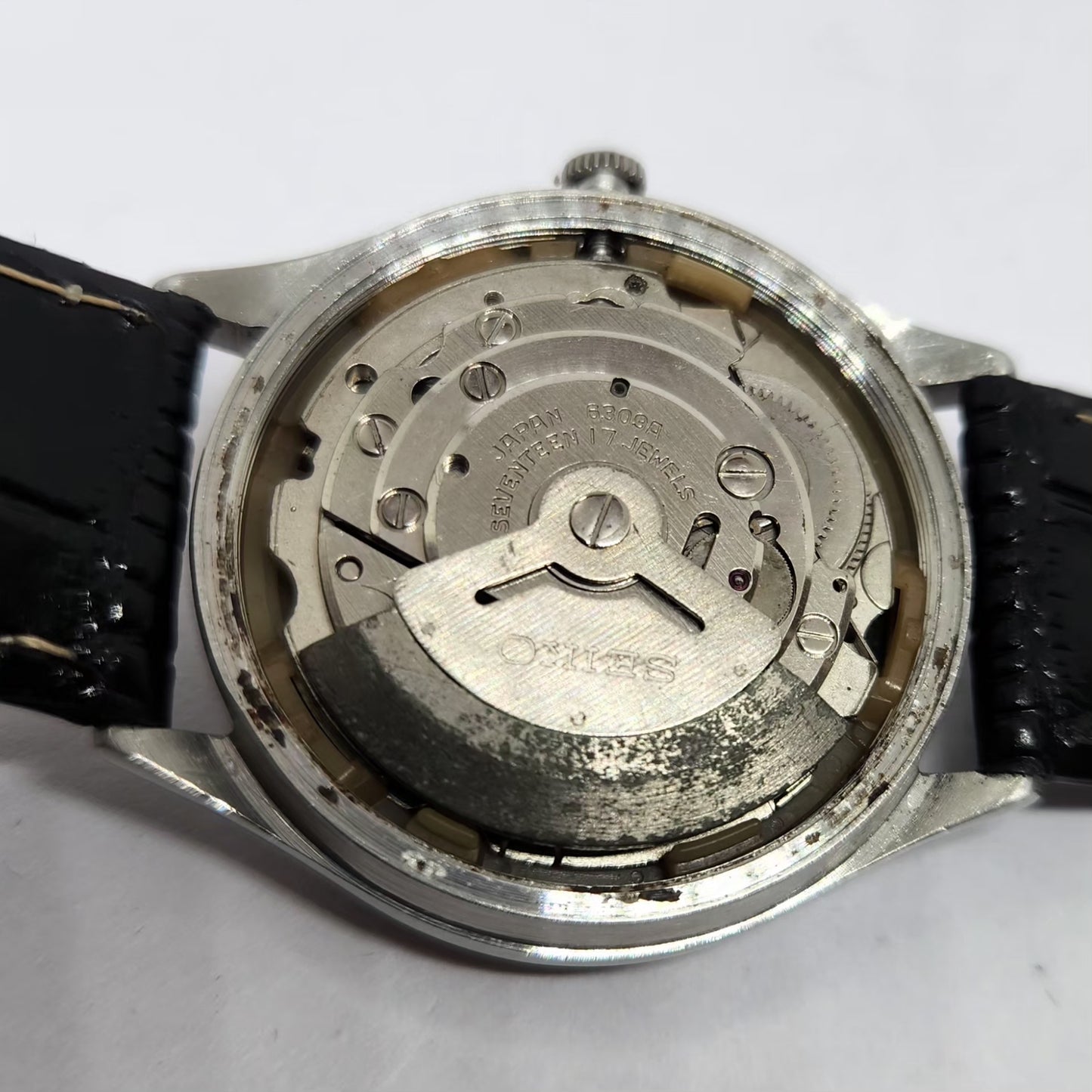 Vintage 1999 Original Seiko 5 Automatic 6309-5270 Black Face 17 Jewels Day-Date Japanese Men's Wrist Watch OG363