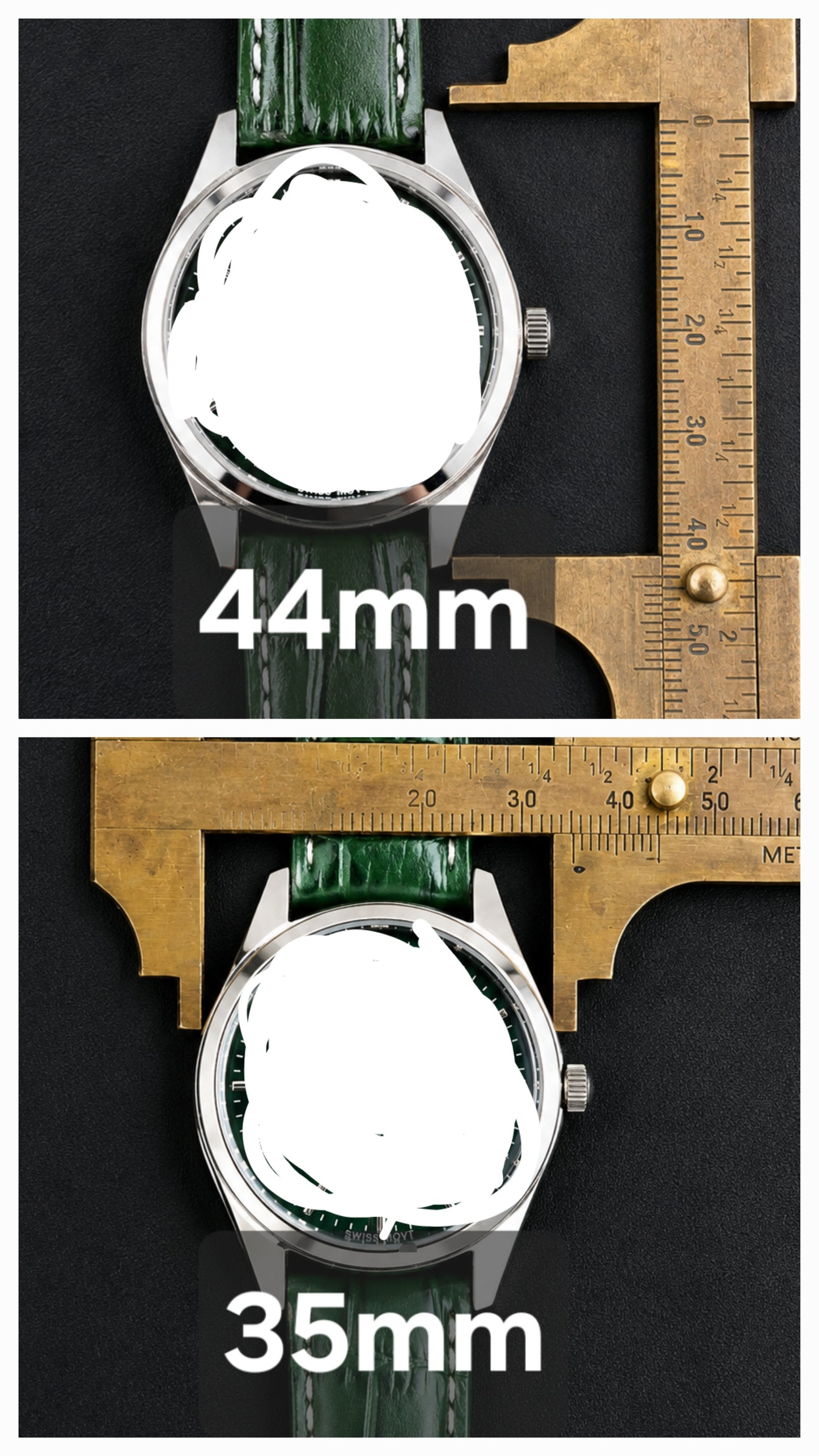 New Le Montres Mechanical Hand Winding Orange Face Men's Wristwatch - Powered by Vintage Swiss Made St96 Movement