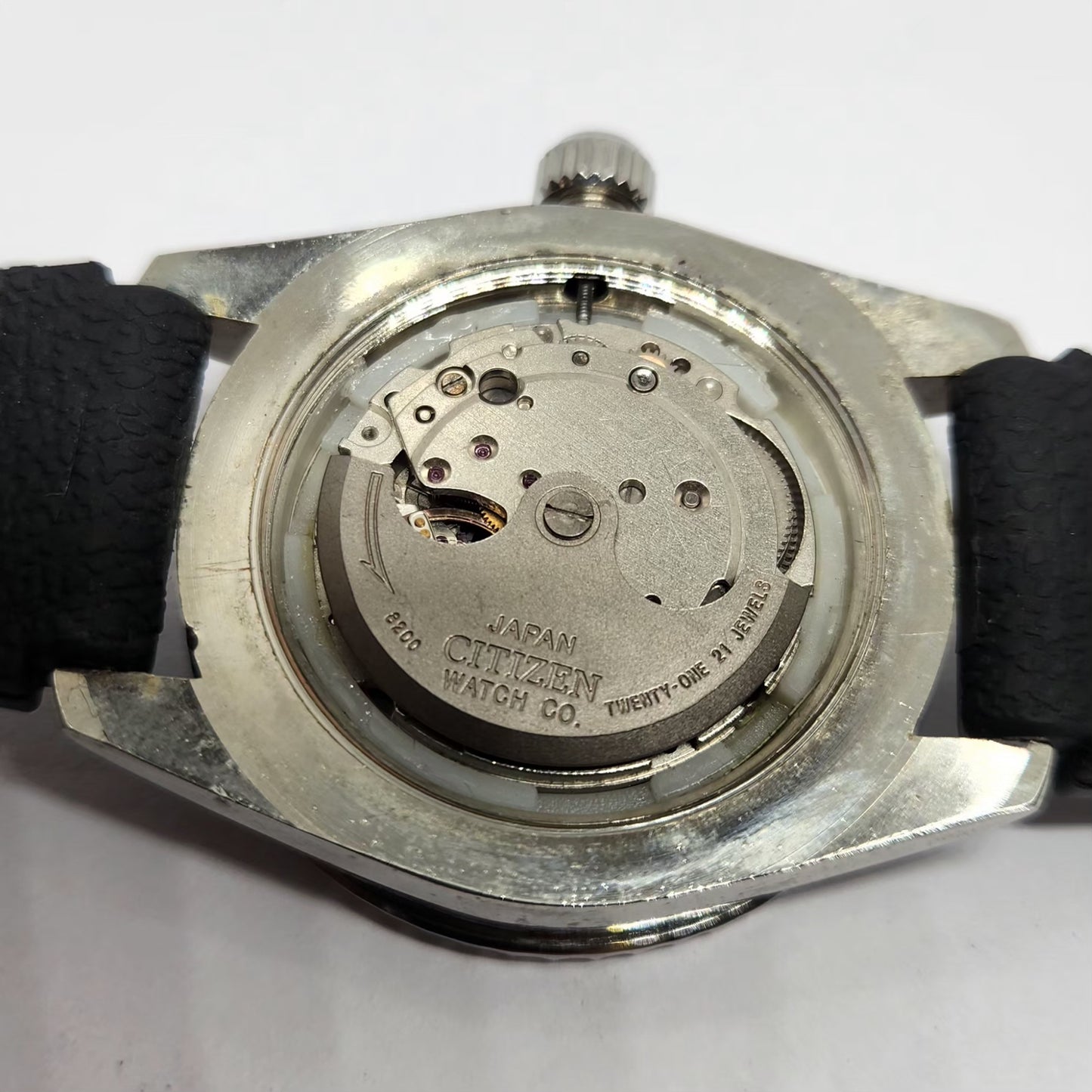 Vintage Mod Citizen 8200 Automatic Rotating Bazel Black Face 40MM Case Date Men's Wrist Watch CT53