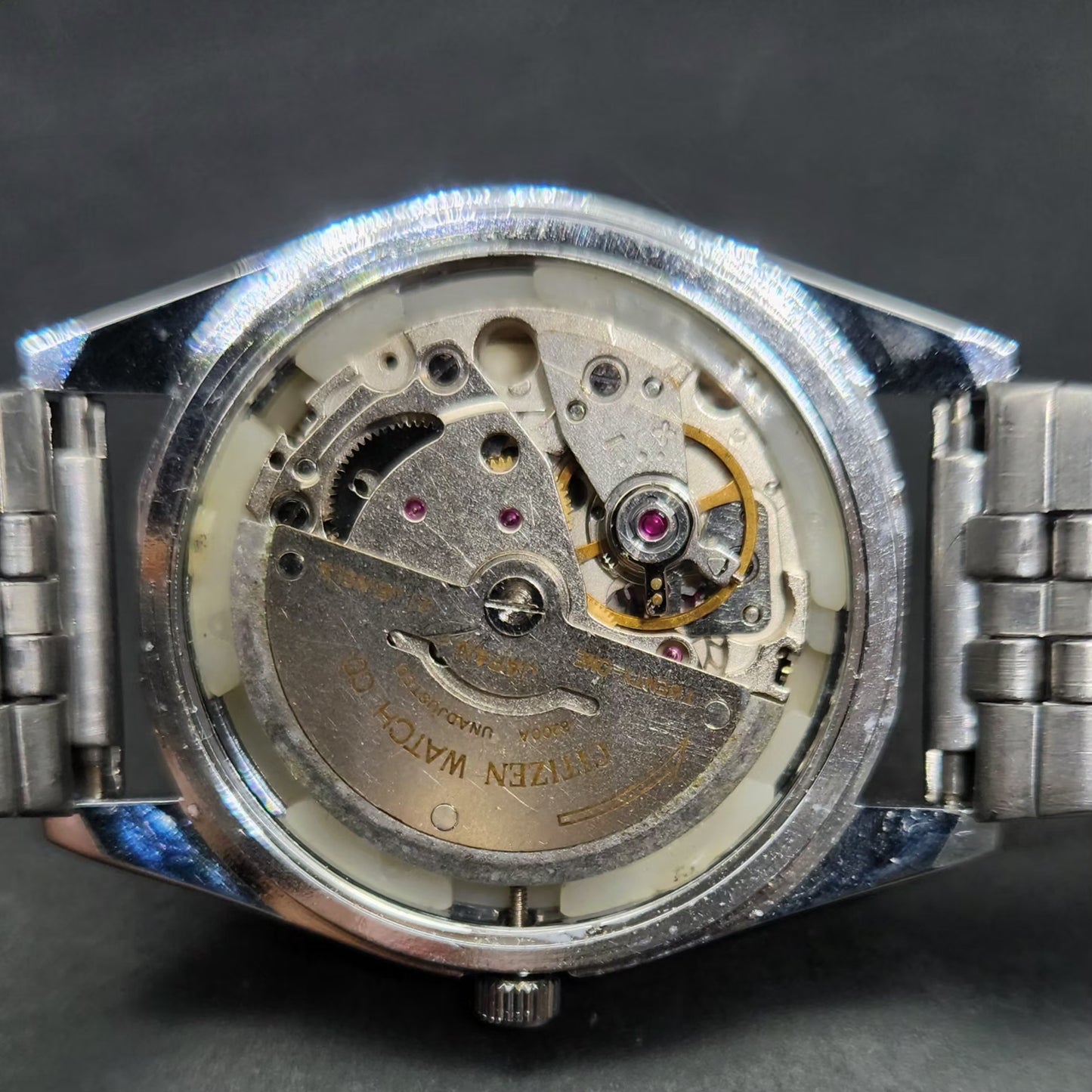 Vintage Mod Citizen 8200 Automatic Fluted Bazel Brown Face 36MM Case Day-Date Men's Wrist Watch CT90