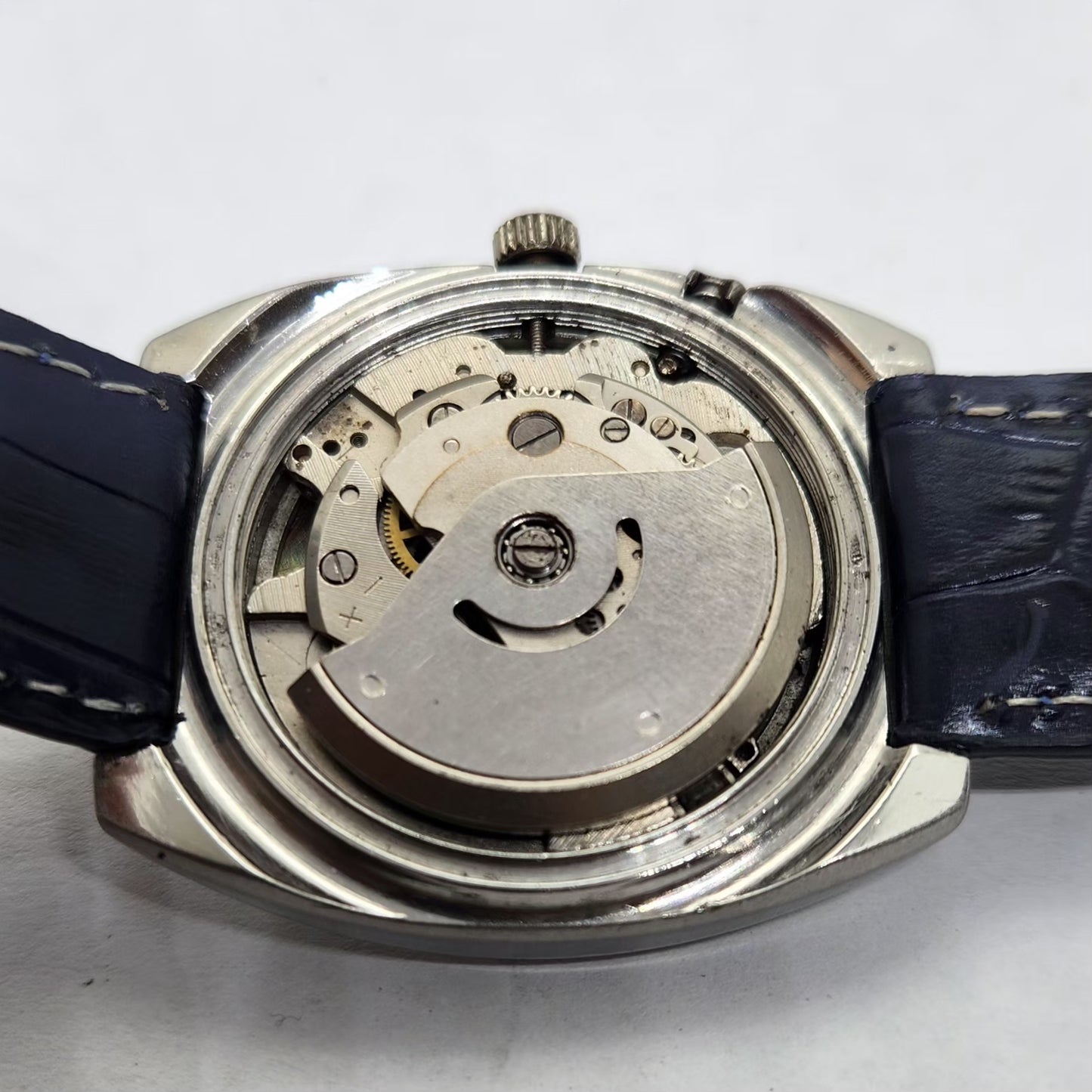 Vintage Ricoh R31 Automatic Blue Face New Strap 21 Jewels Day-Date Men's Wrist Watch R14