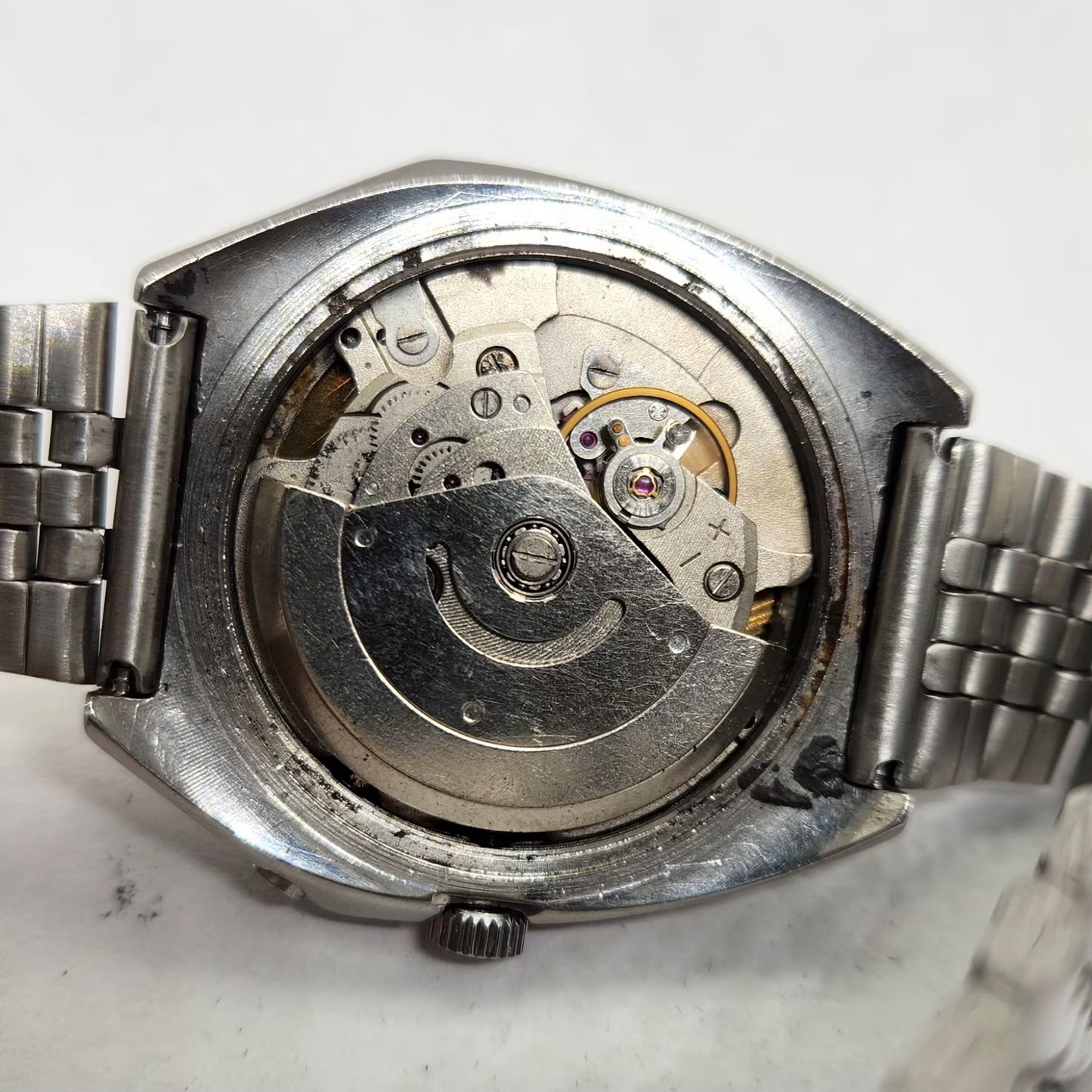 Vintage Ricoh R31 Blue Face Automatic 21 Jewels Jubliee Bracelet Men's Wrist Watch R30