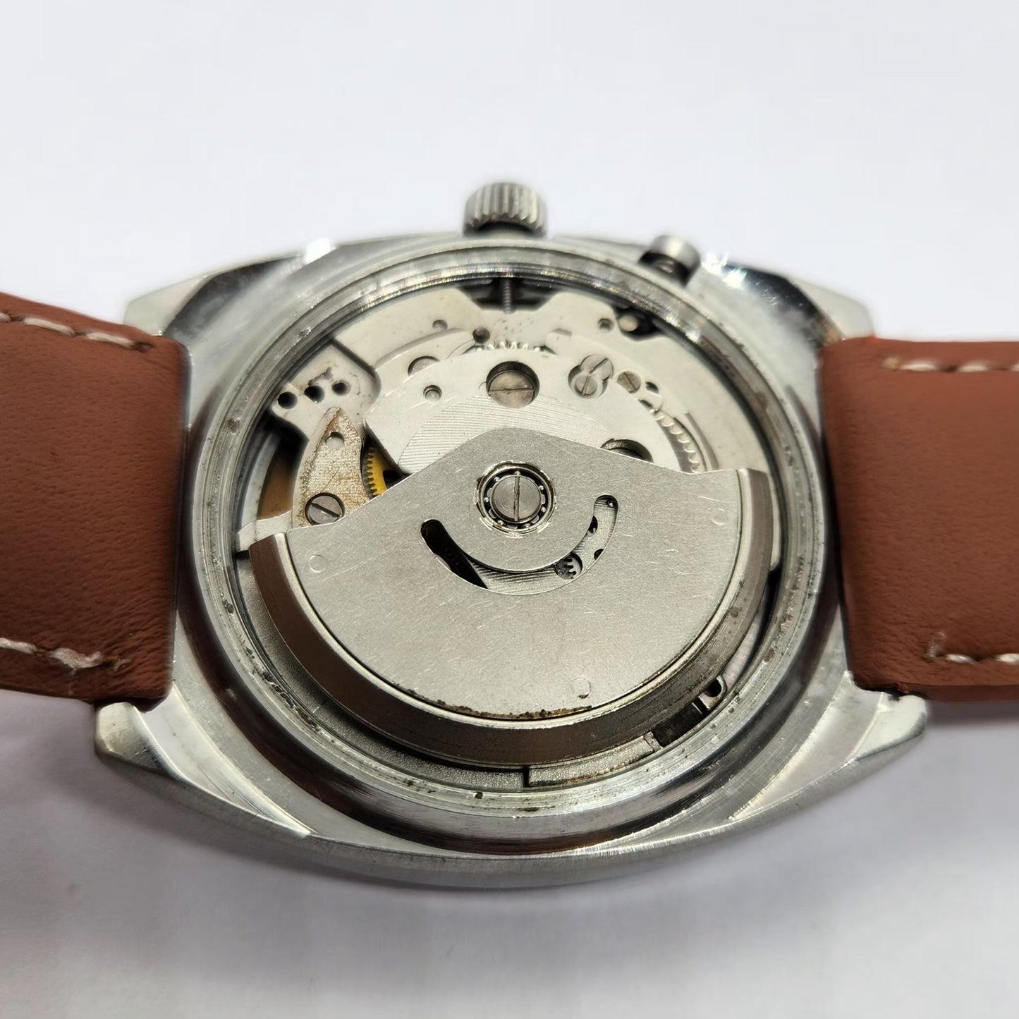 Vintage Ricoh R31 Automatic Blue Face New Strap 21 Jewels Day-Date Men's Wrist Watch R44