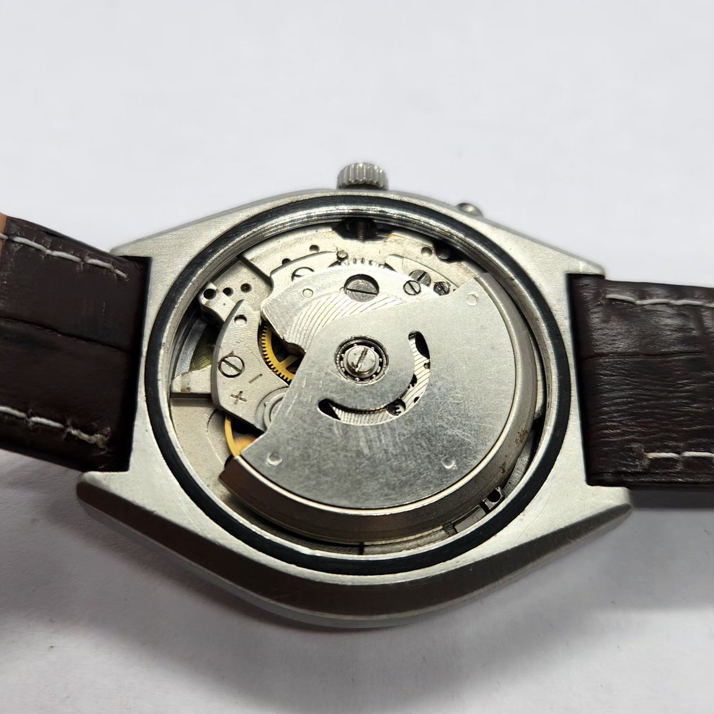 Vintage Ricoh R31 Automatic Yellow Face New Strap 21 Jewels Day-Date Men's Wrist Watch R83