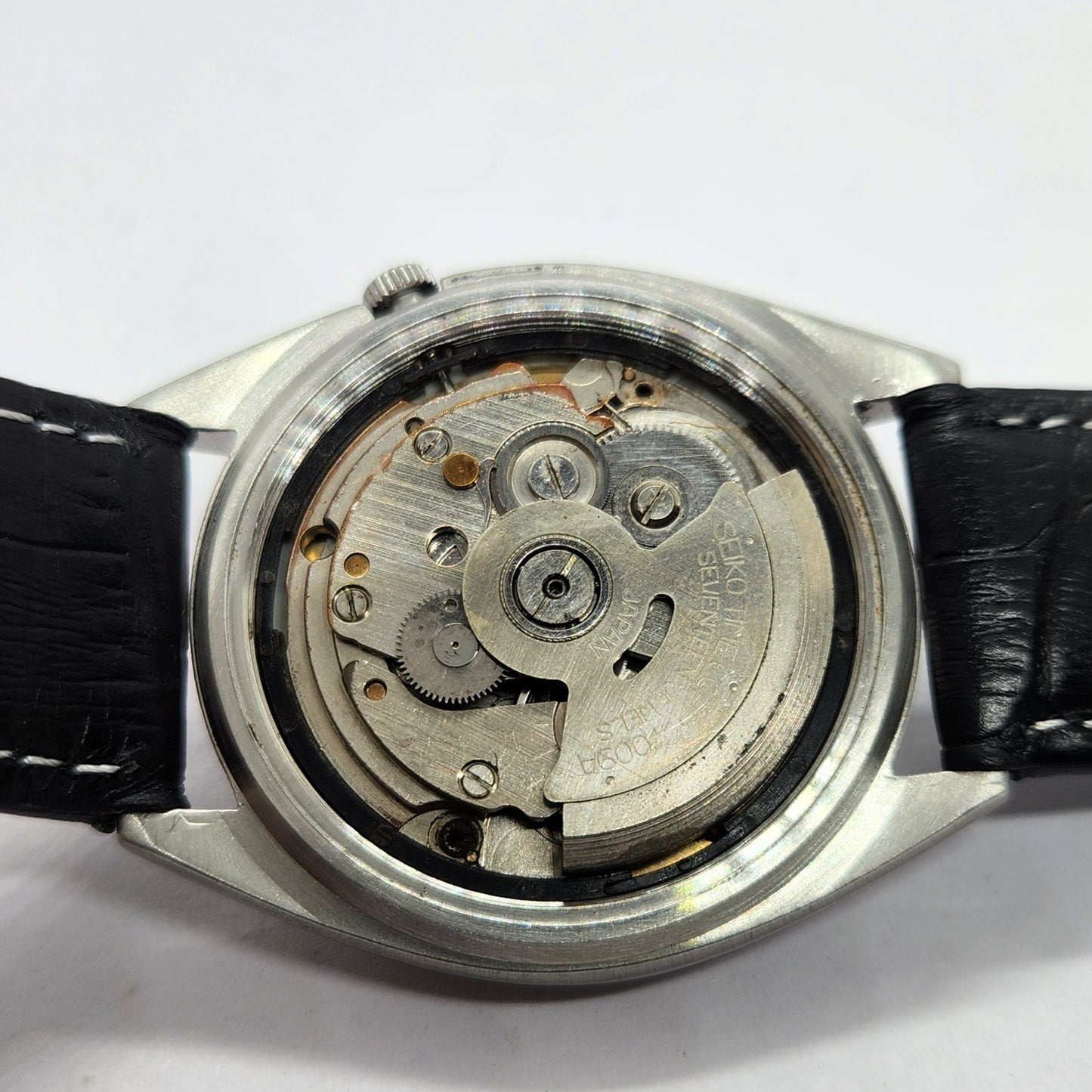 Vintage 1975 Original Seiko 5 Automatic 7019-8180 Grey Face 21 Jewels Day-Date Japanese Men's Wrist Watch SA06