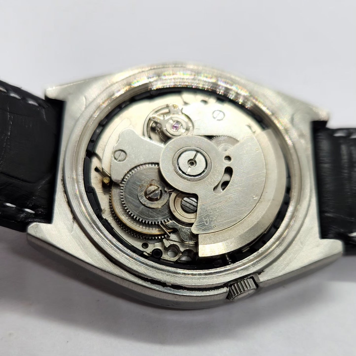 Vintage 1997 Original Seiko 5 Automatic 7s26-8760 Black Face 21 Jewels Day-Date Japanese Men's Wrist Watch SA10