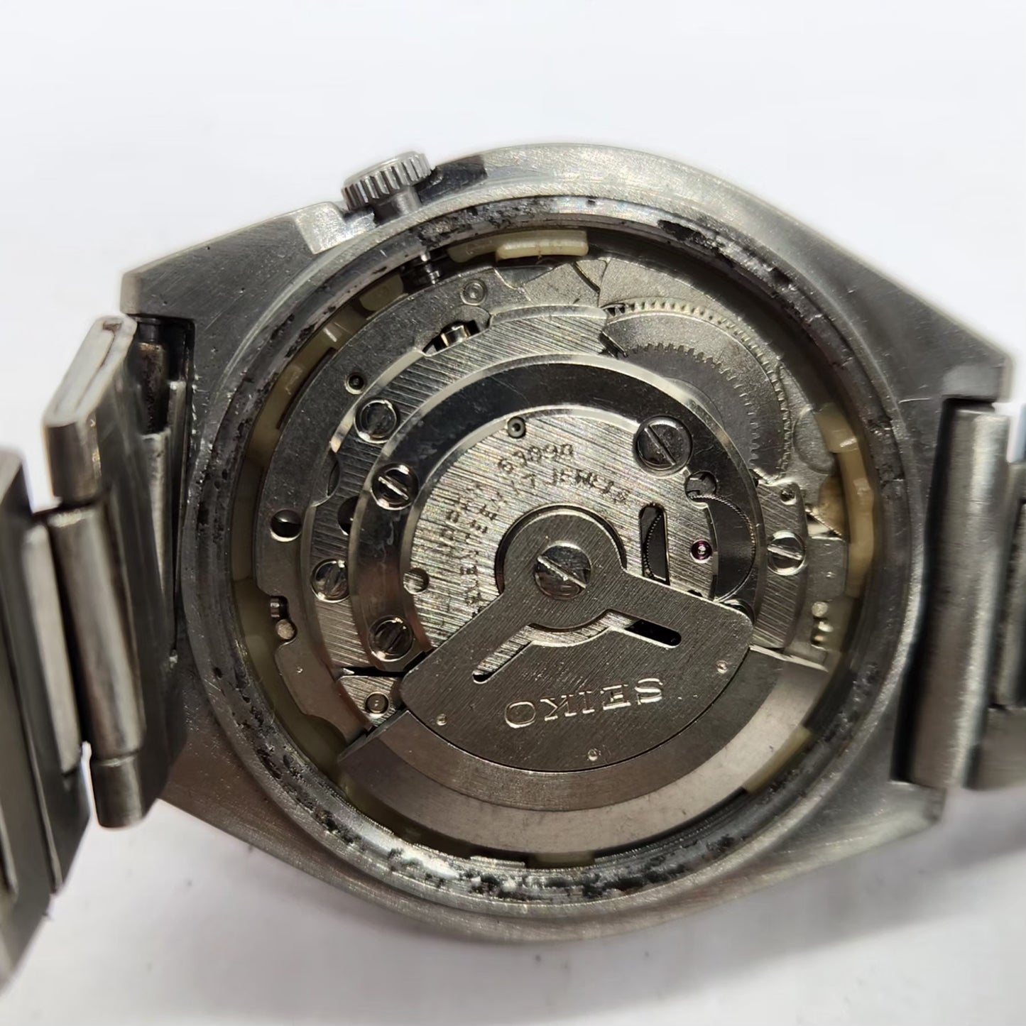 Vintage 1984 Original Seiko 5 Automatic 6309-8820 White Face 17 Jewels Day-Date Japanese Men's Wrist Watch SA36