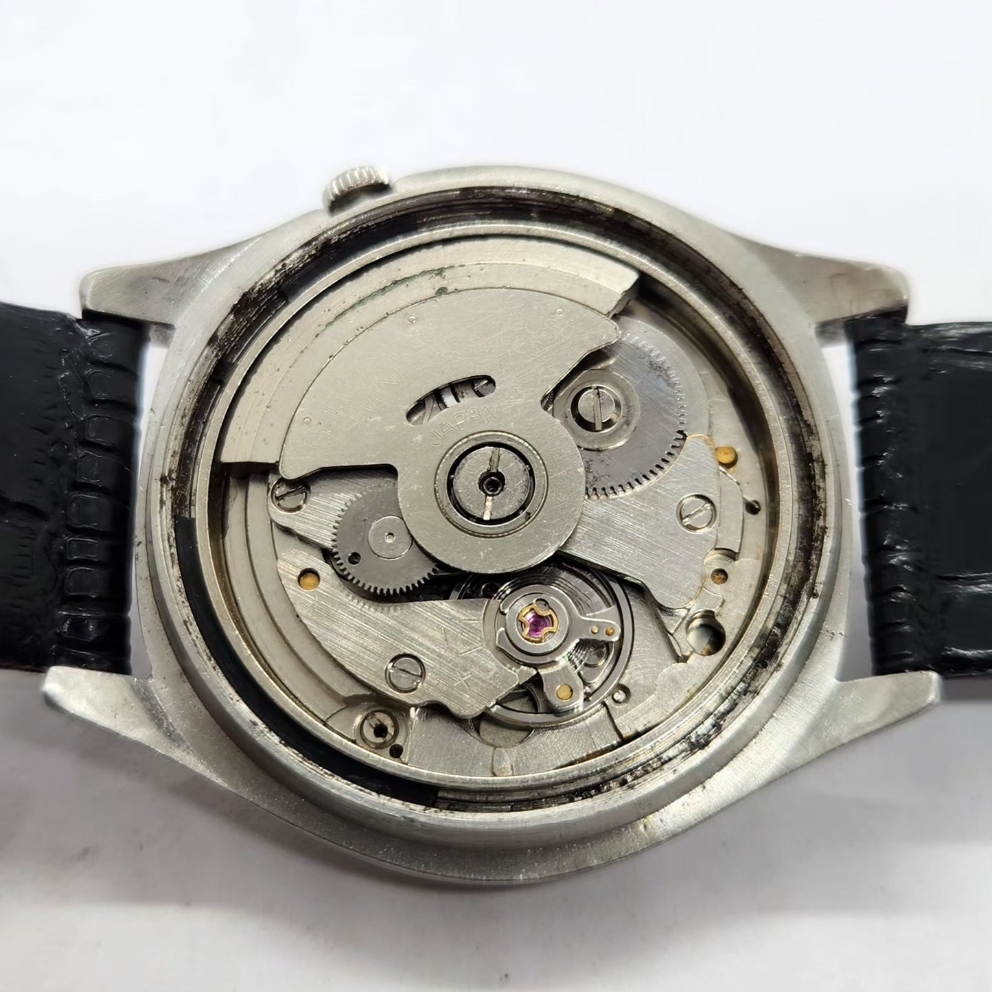 Vintage 1979 Original Seiko 5 Automatic 7009-8028 Black Face 17 Jewels Day-Date Japanese Men's Wrist Watch SA57