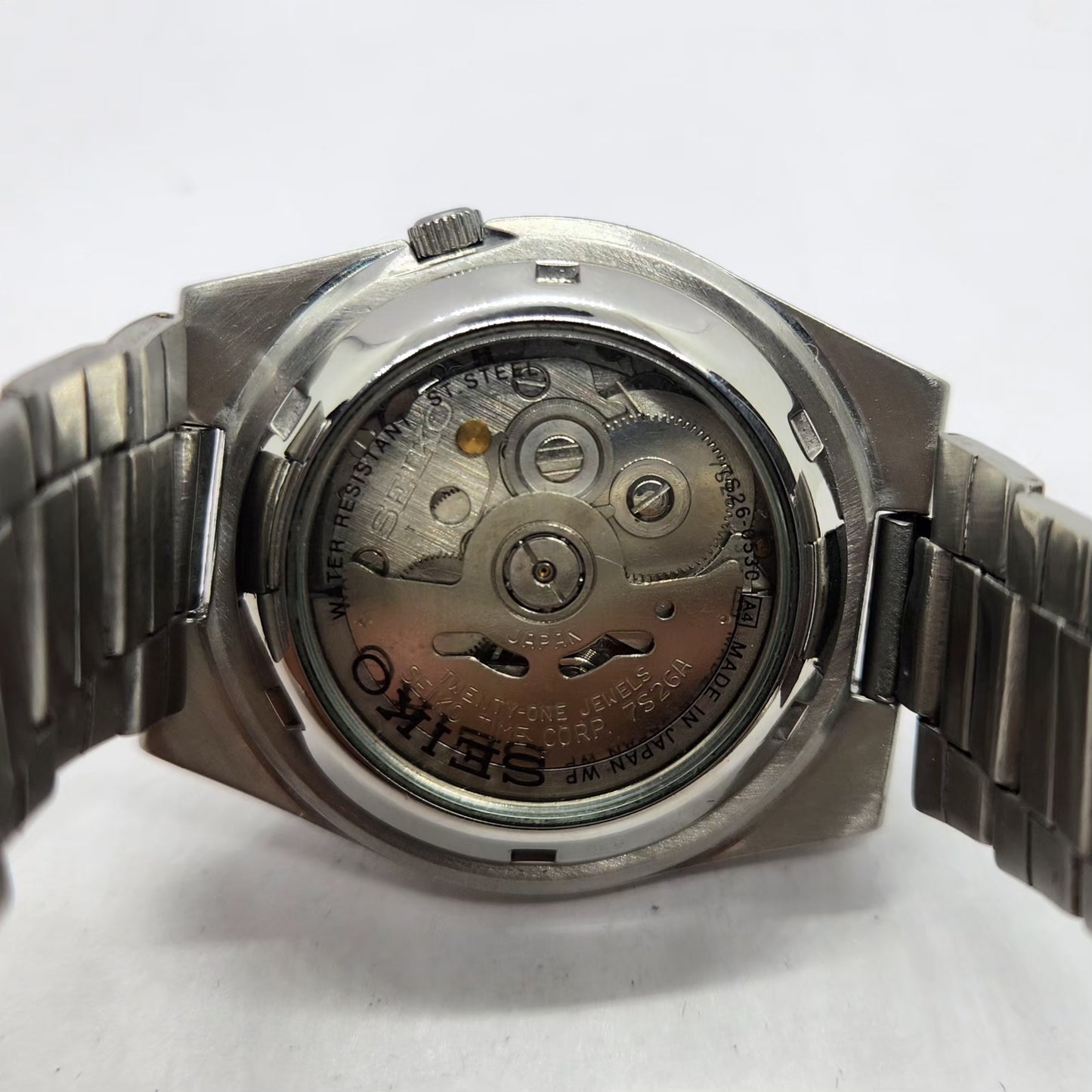 Vintage 1980 Original Seiko 5 Automatic 7S26-0530 Black Face 21 Jewels Day-Date Japanese Men's Wrist Watch SA66