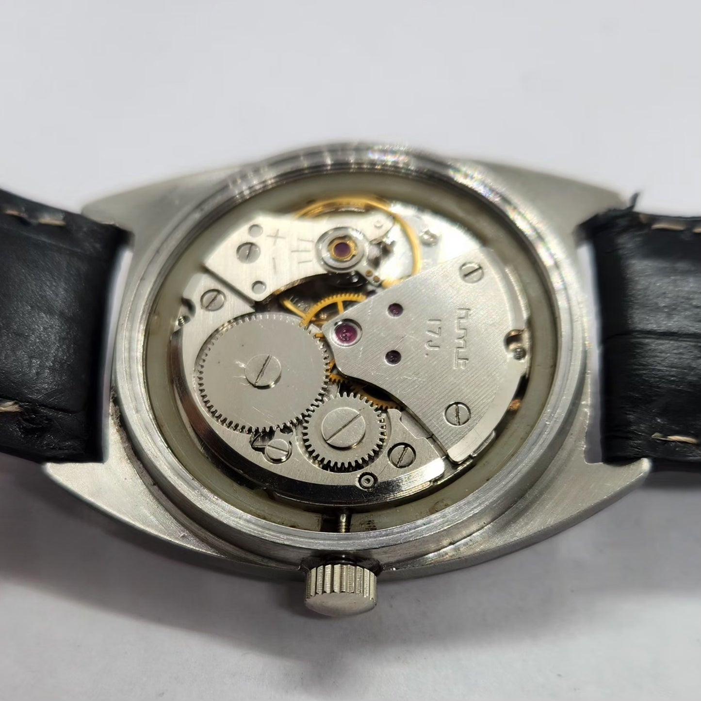 Vintage Original HMT Vijay Hand Winding 17 Jewels Brown Face Men's Wrist Watch HM24