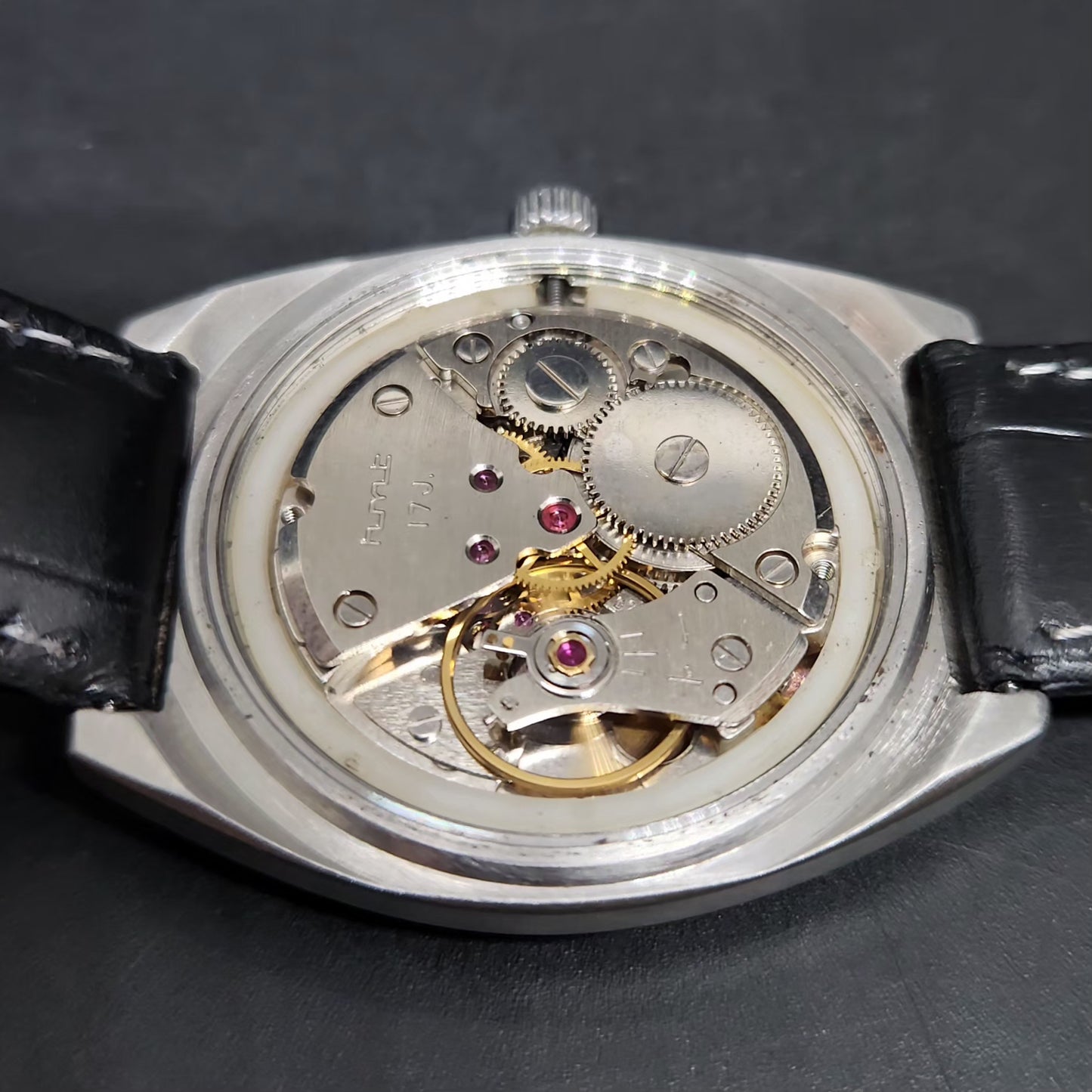 Vintage Original HMT Rohit Hand Winding 17 Jewels Gold Face Men's Wrist Watch HM50
