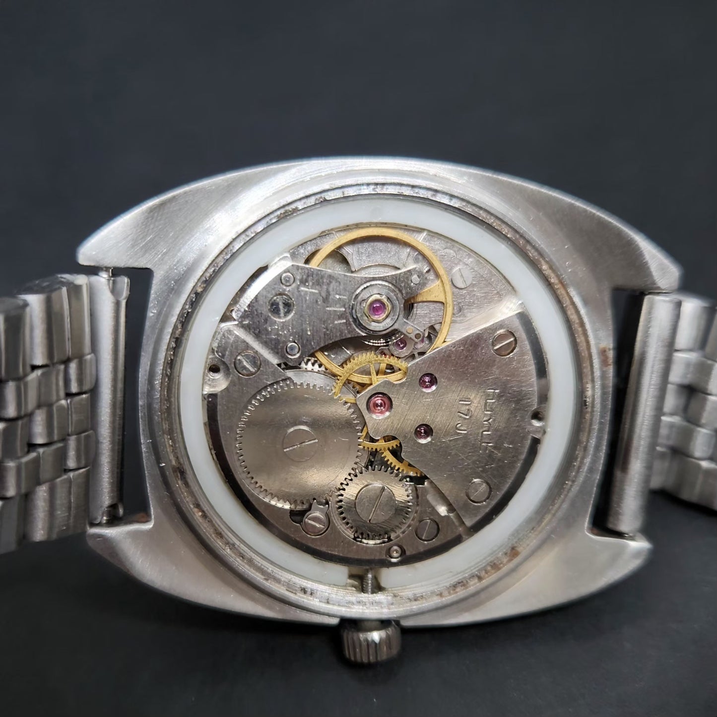 Vintage Original HMT Kohinoor Hand Winding 17 Jewels Silver Face Men's Wrist Watch HM73