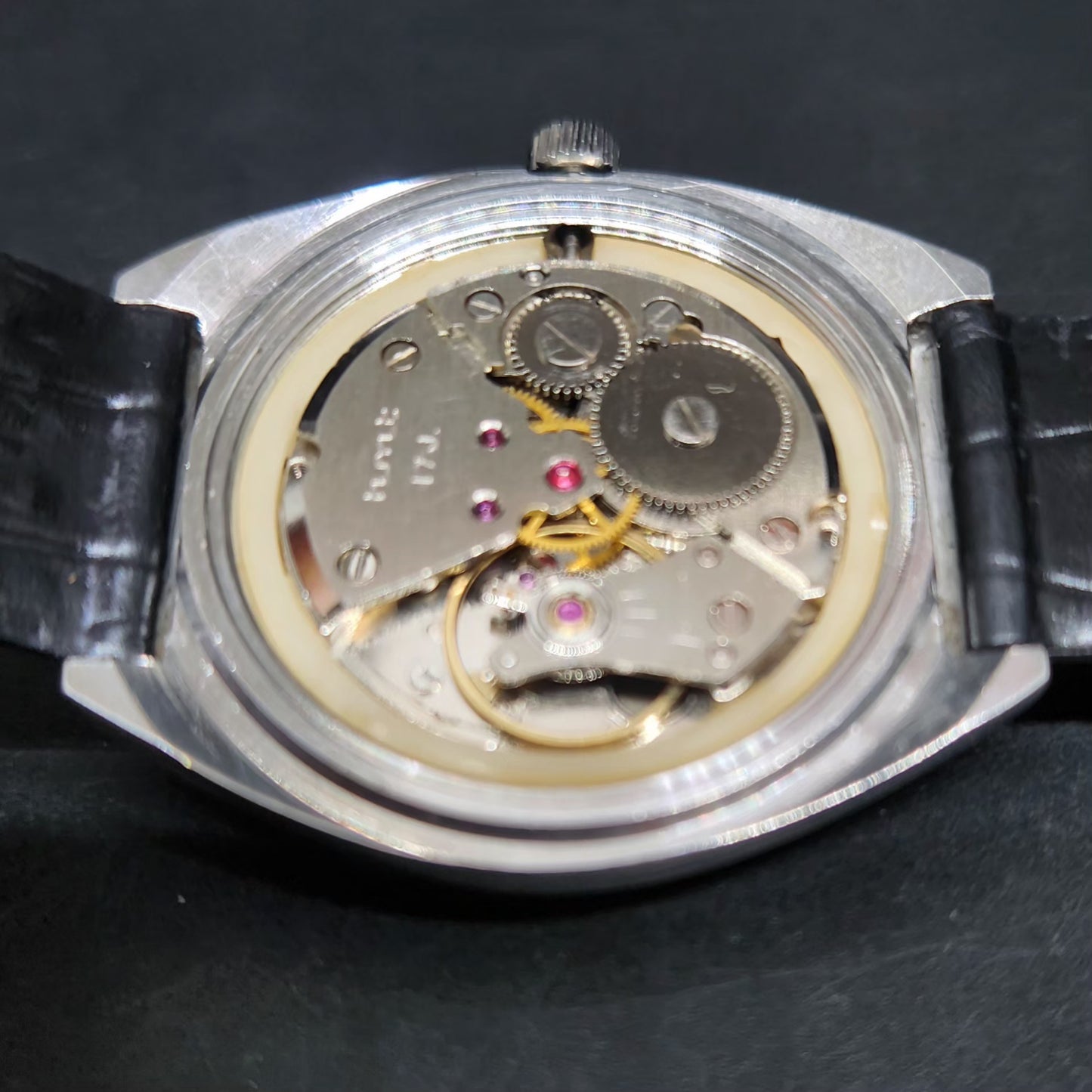 Vintage Original HMT Chirag Hand Winding 17 Jewels Gold Face Men's Wrist Watch HM88