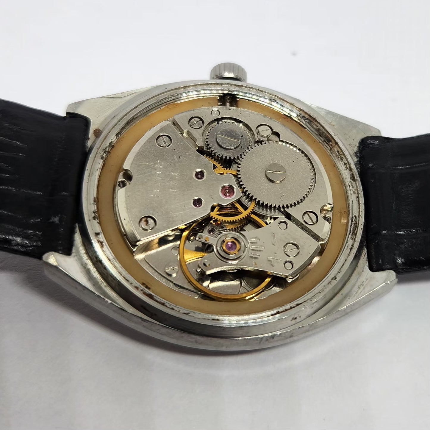 Vintage Original HMT Rohit Hand Winding 17 Jewels Silver Face Men's Wrist Watch HM129