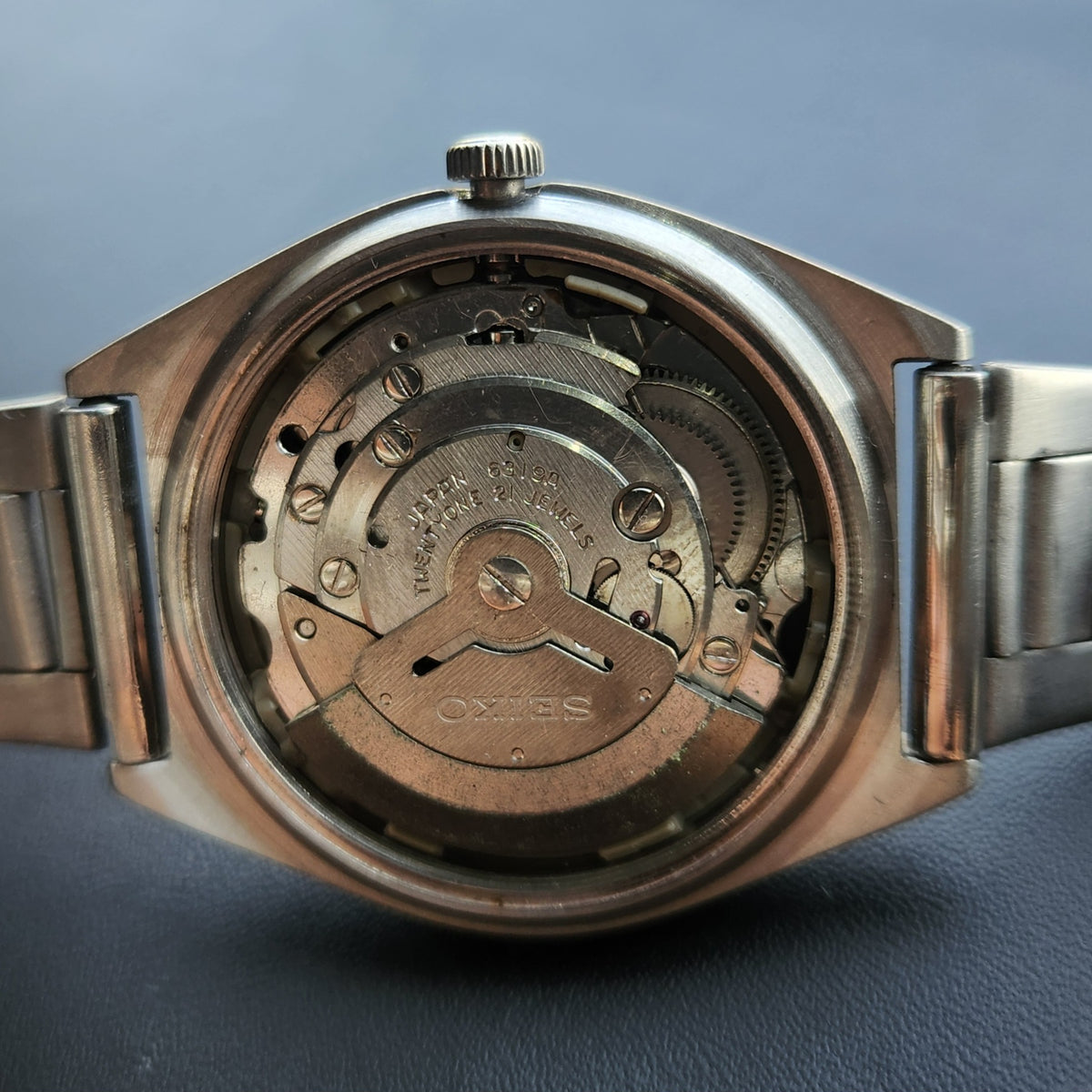Vintage 1978 Original Seiko 5 Automatic 6319-8050 Black Face 17 Jewels Day-Date Japanese Men's Wrist Watch SK21