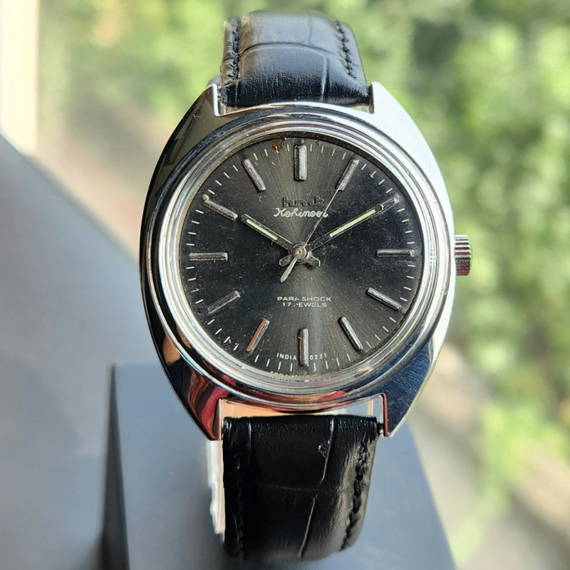 Vintage Original HMT Kohinoor Hand Winding 17 Jewels Silver Face Men's Wrist Watch HM177