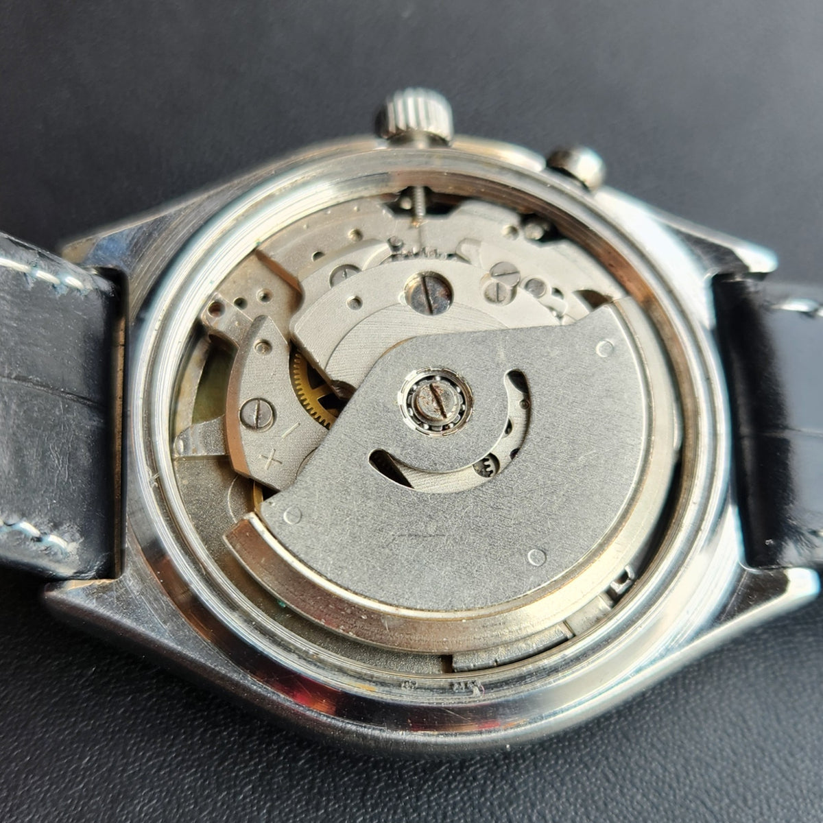 Vintage Ricoh R31 Automatic White Face New Strap 21 Jewels Day-Date Men's Wrist Watch R123