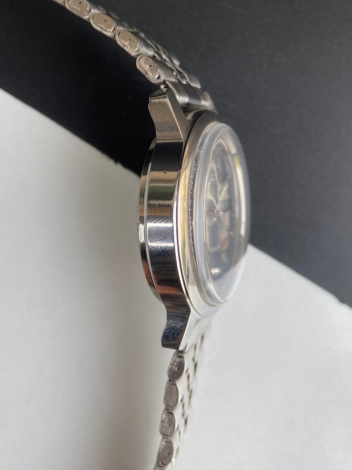Vintage Mod Seiko 5 Automatic 6309A 17 Jewels Japan Men's Day-Date Blue Face Wrist Watch E55